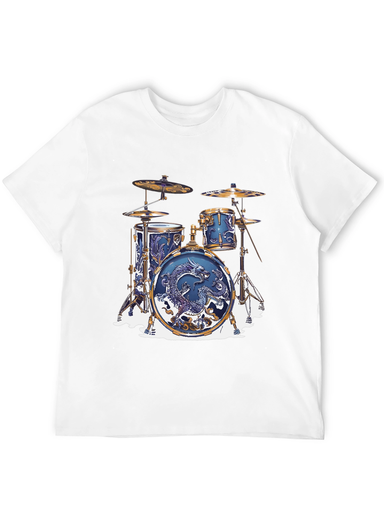 Dragon Drum Set Graphic Tee - Musician Style