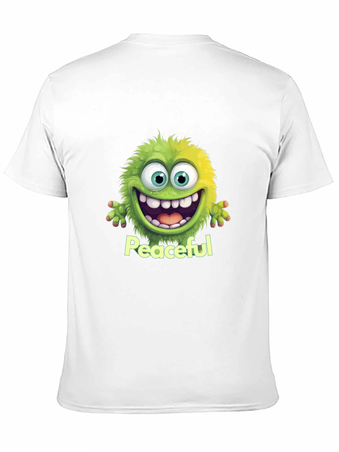 Peaceful Monster Graphic Tee - Soft Black Cotton T-Shirt