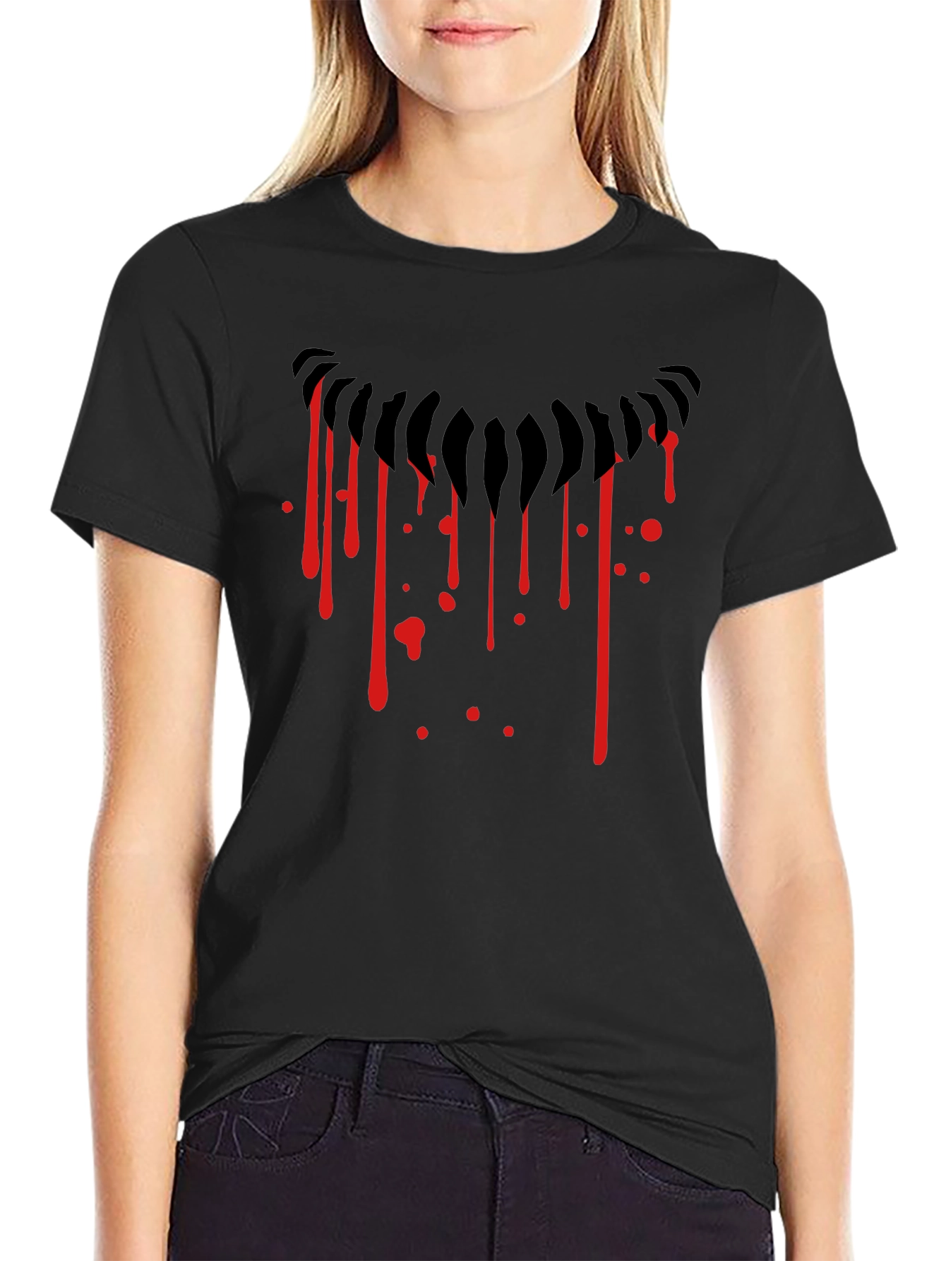 Bleeding Fang Graphic Tee - Black