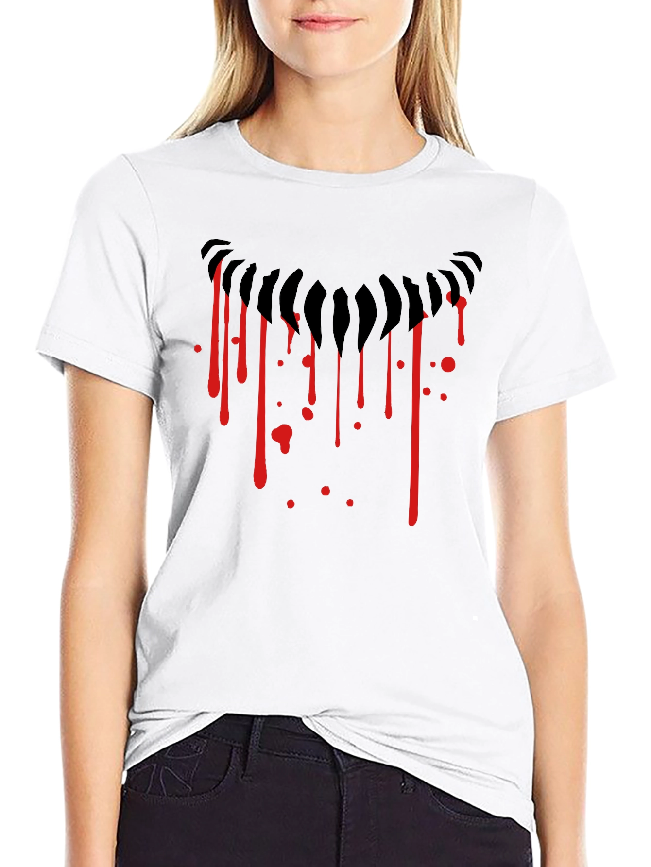 Bleeding Fang Graphic Tee - Black