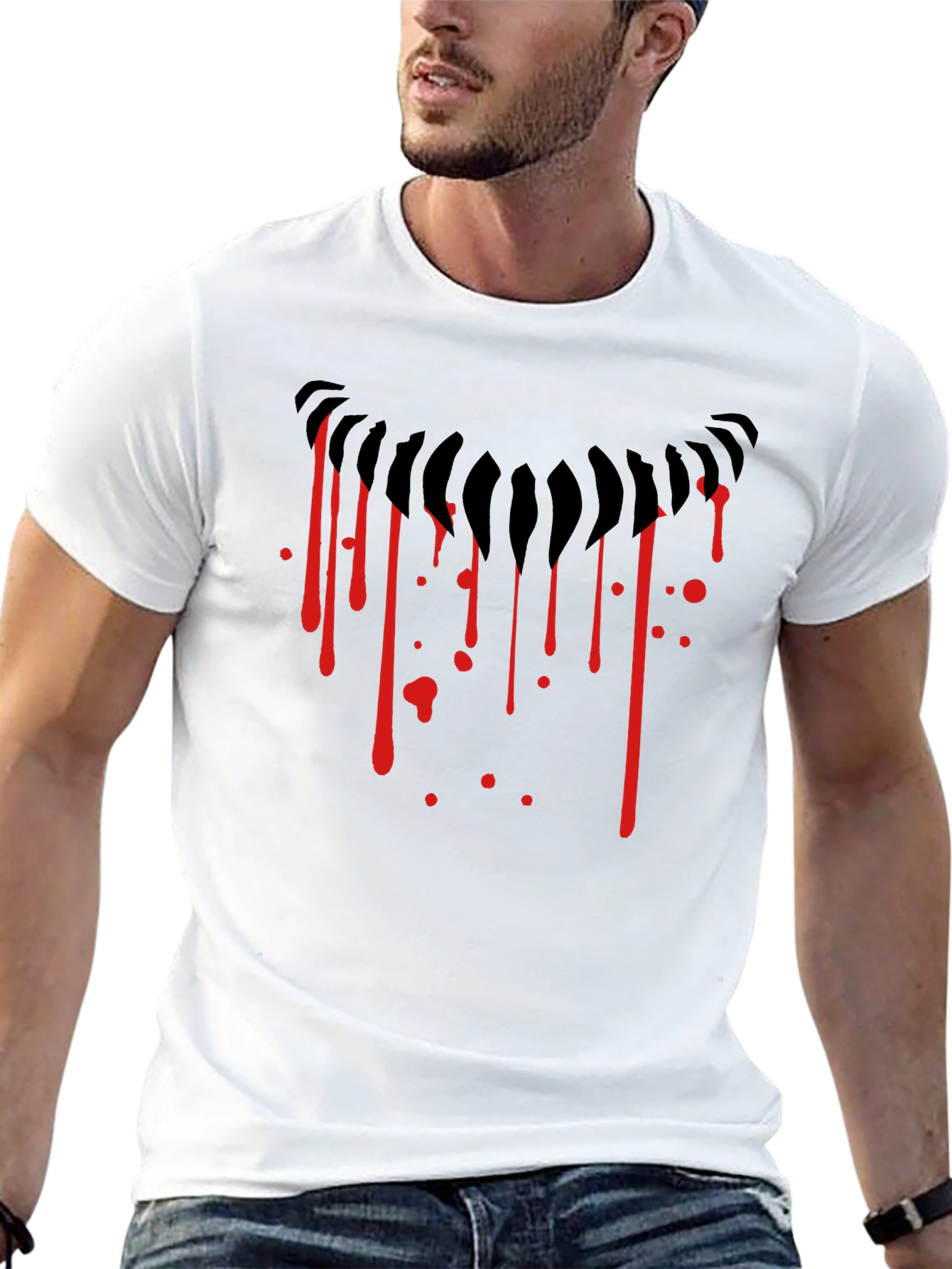Bleeding Fang Graphic Tee - Black