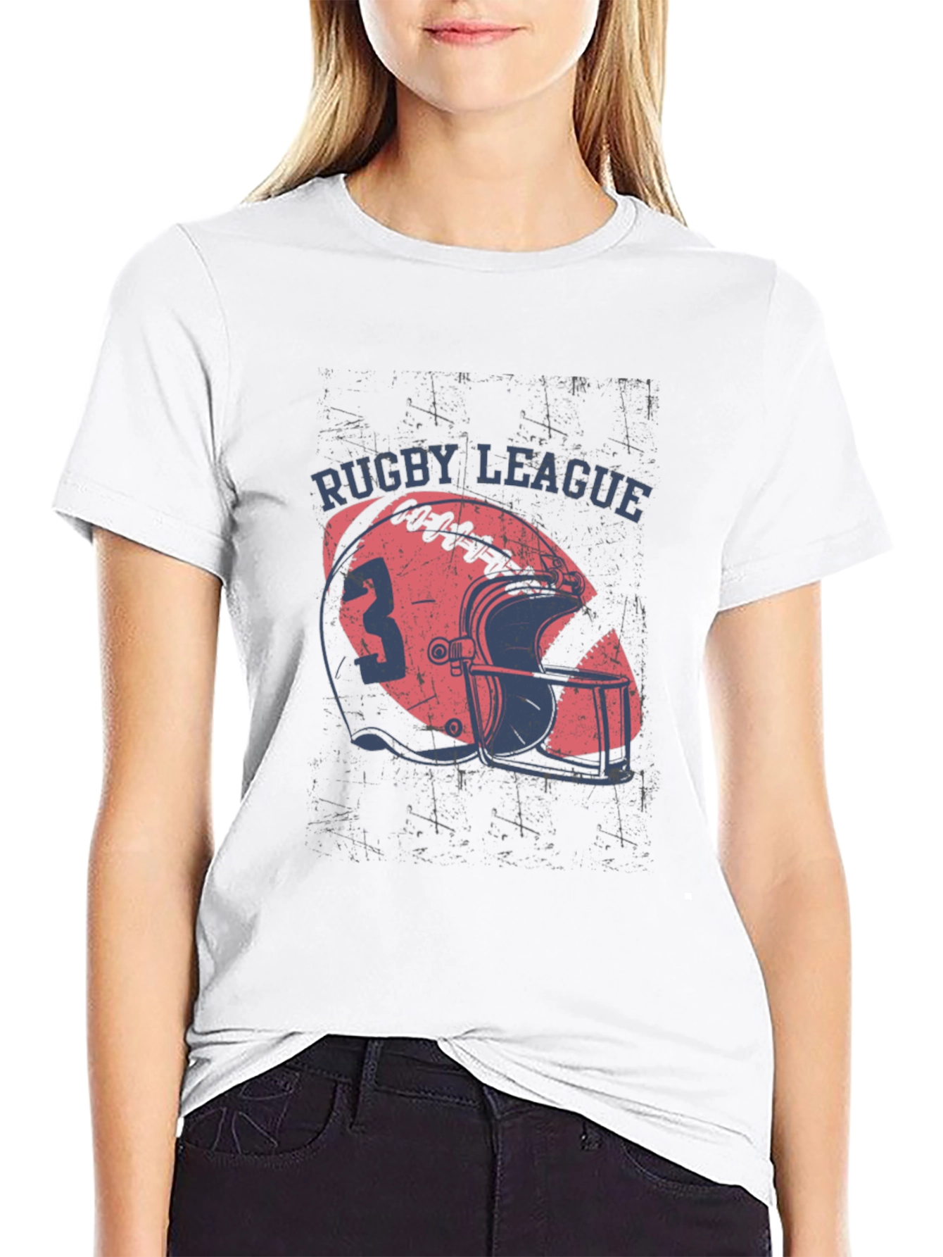 Rugby League Graphic Tee - Casual Black T-Shirt