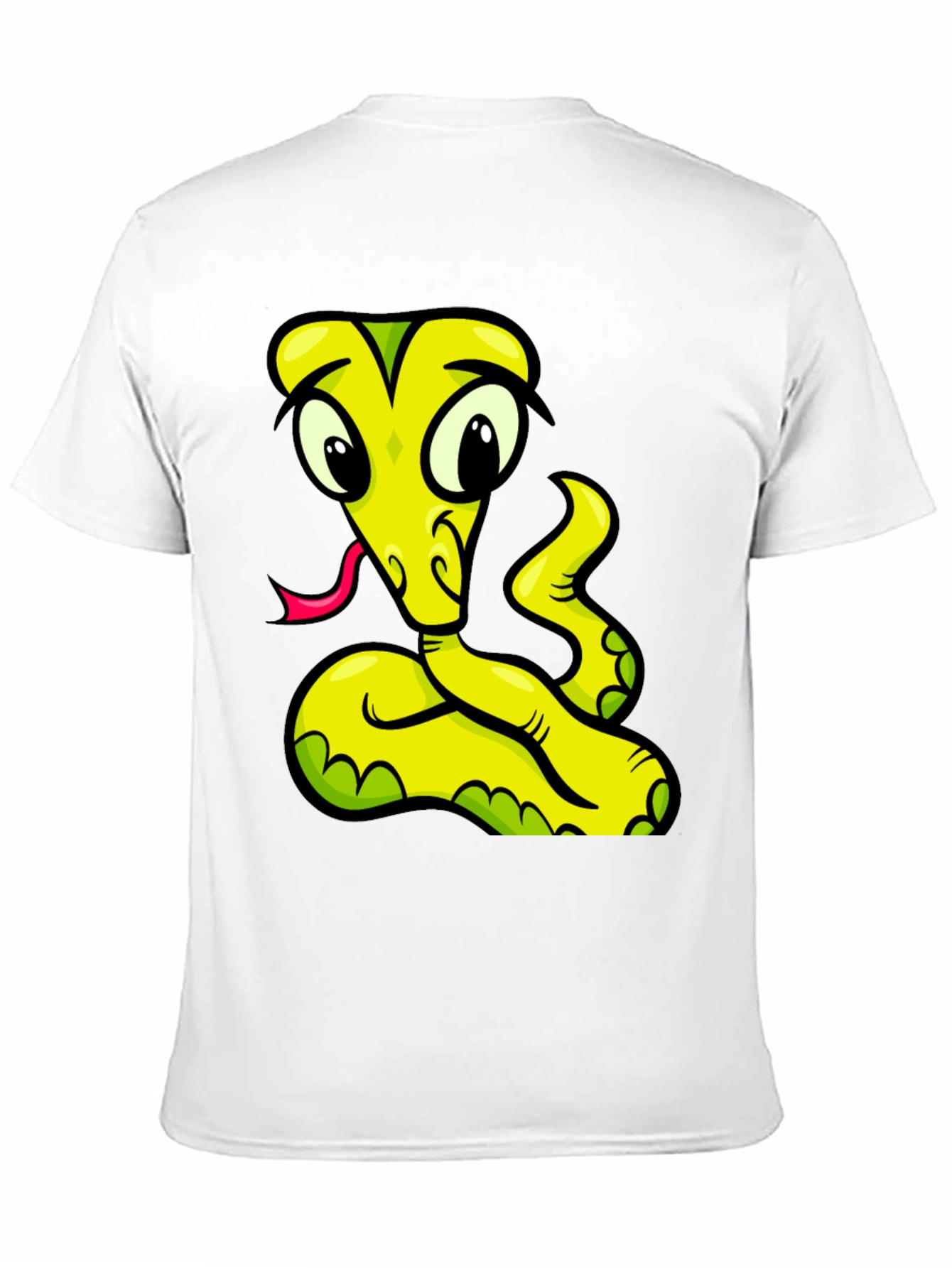 Cartoon Snake Graphic Tee - Black T-Shirt