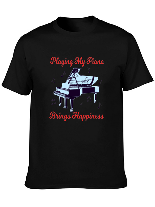 Piano Player Happiness Graphic T-Shirt