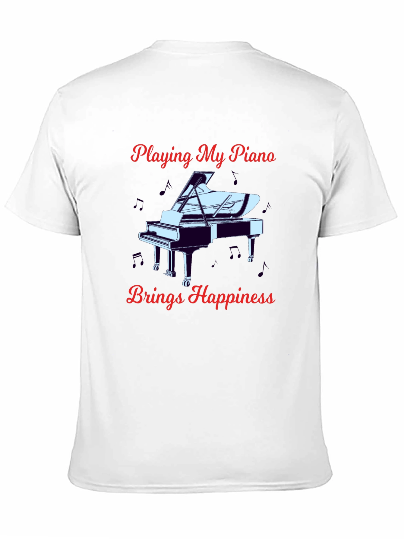 Piano Player Happiness Graphic T-Shirt
