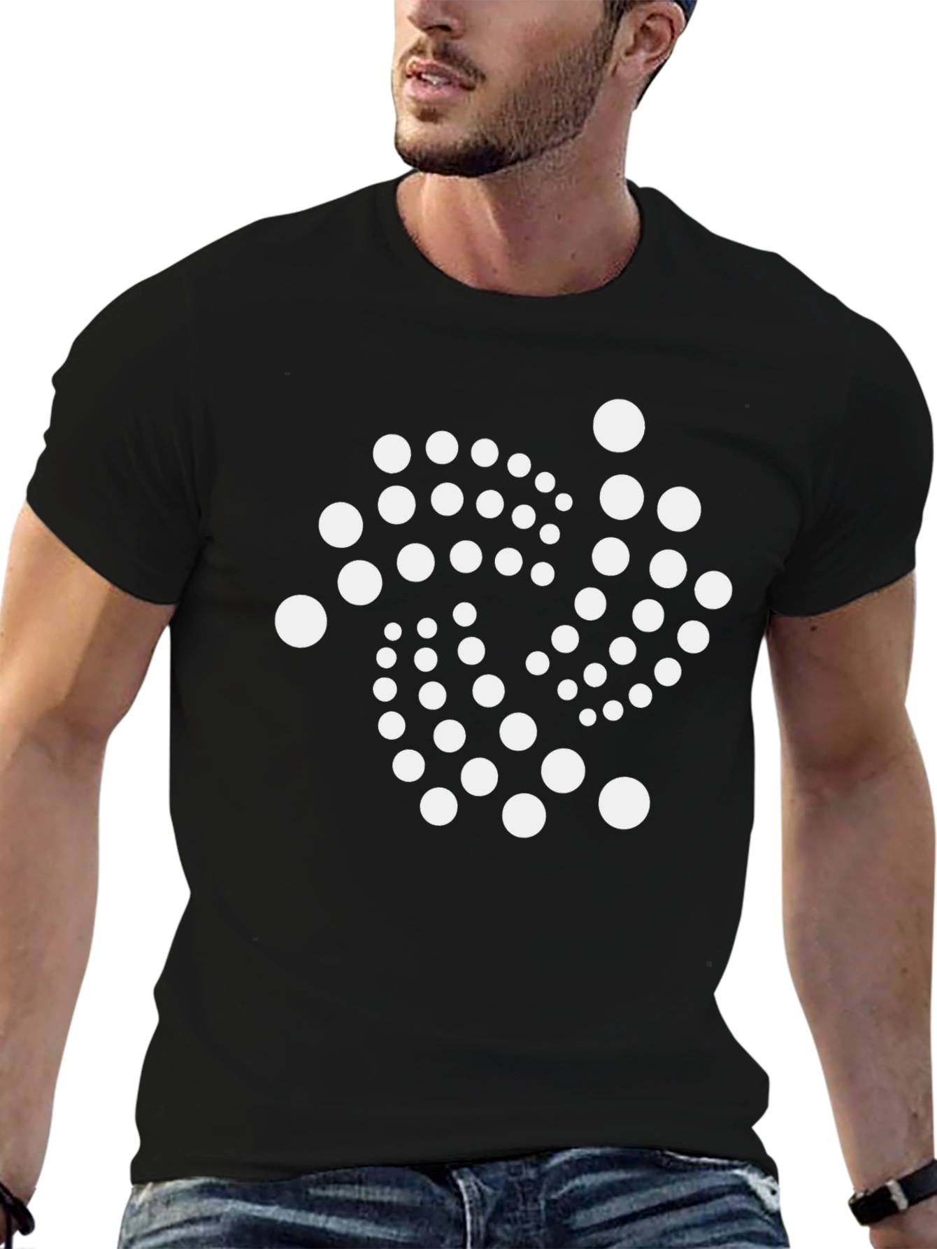 IOTA Crypto Logo Black T-Shirt - Stylish Cryptocurrency Tee