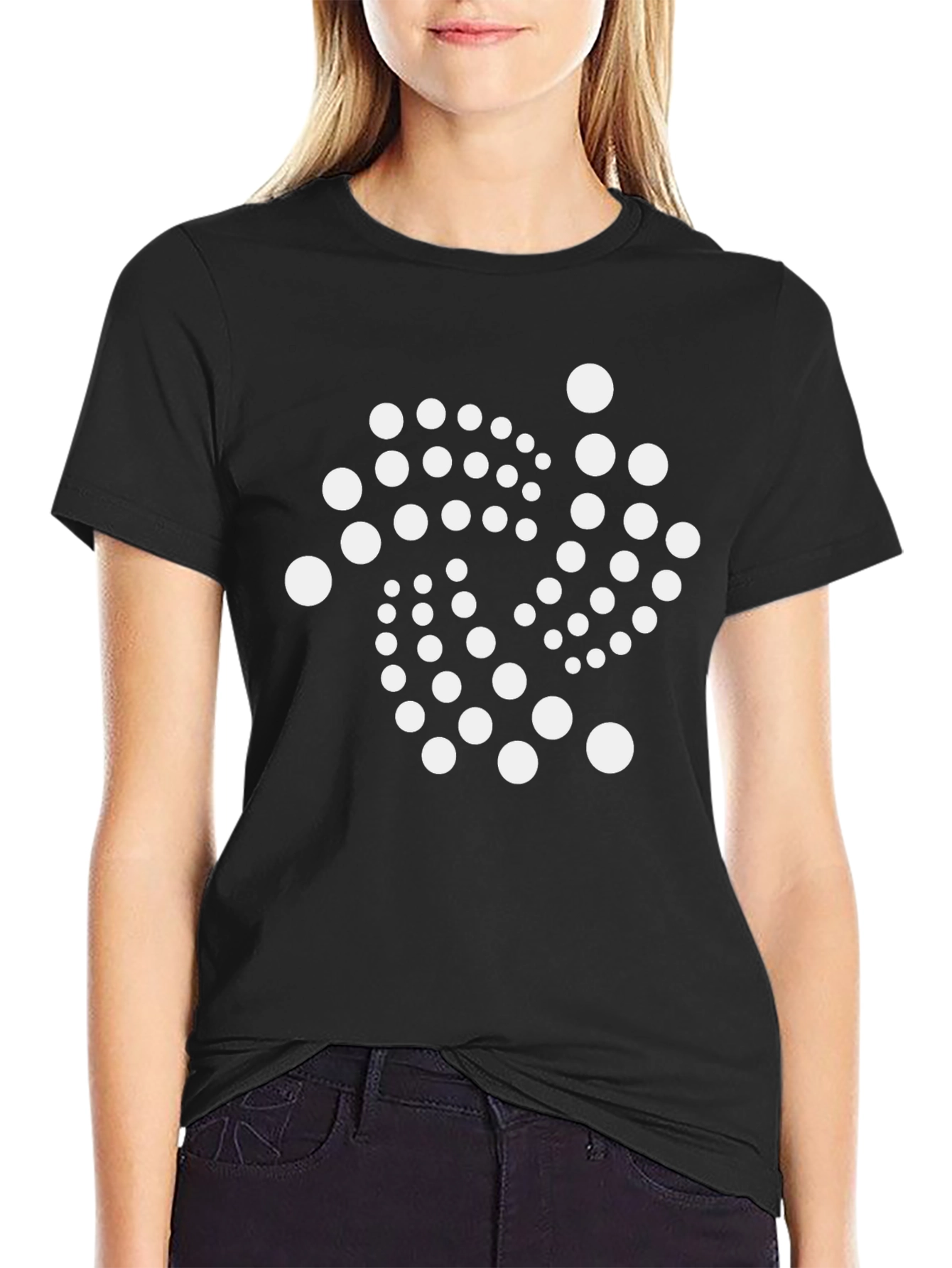 IOTA Crypto Logo Black T-Shirt - Stylish Cryptocurrency Tee