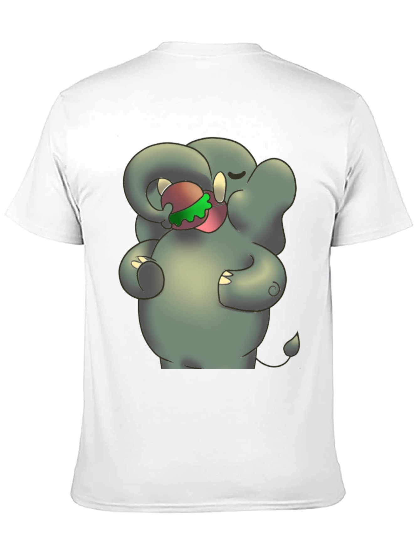 Elephant Eating Burger Graphic Tee - Unisex Black T-Shirt