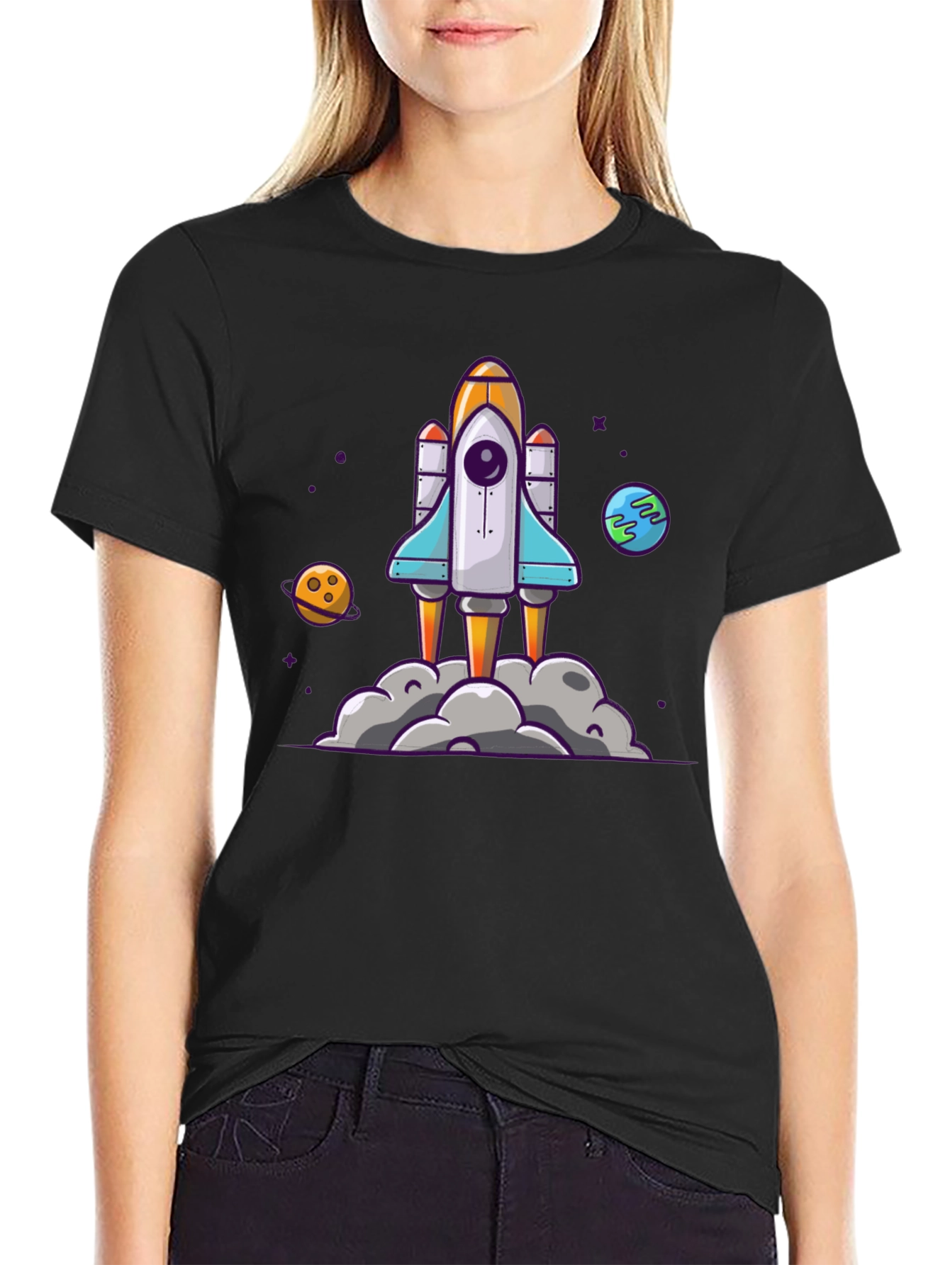Rocket Launch Graphic Tee - Space Adventure Shirt