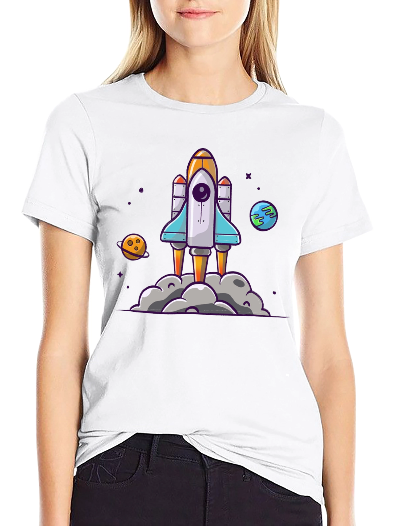 Rocket Launch Graphic Tee - Space Adventure Shirt