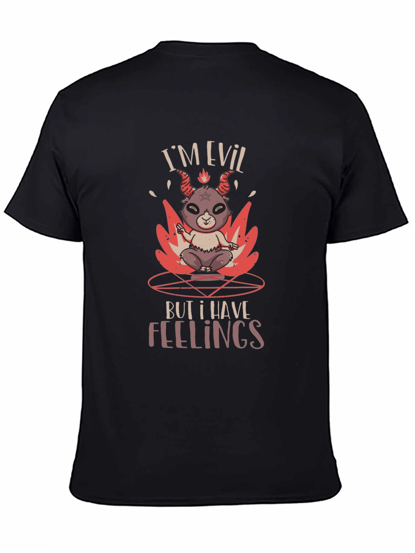 Im Evil But I Have Feelings Black Graphic Tee