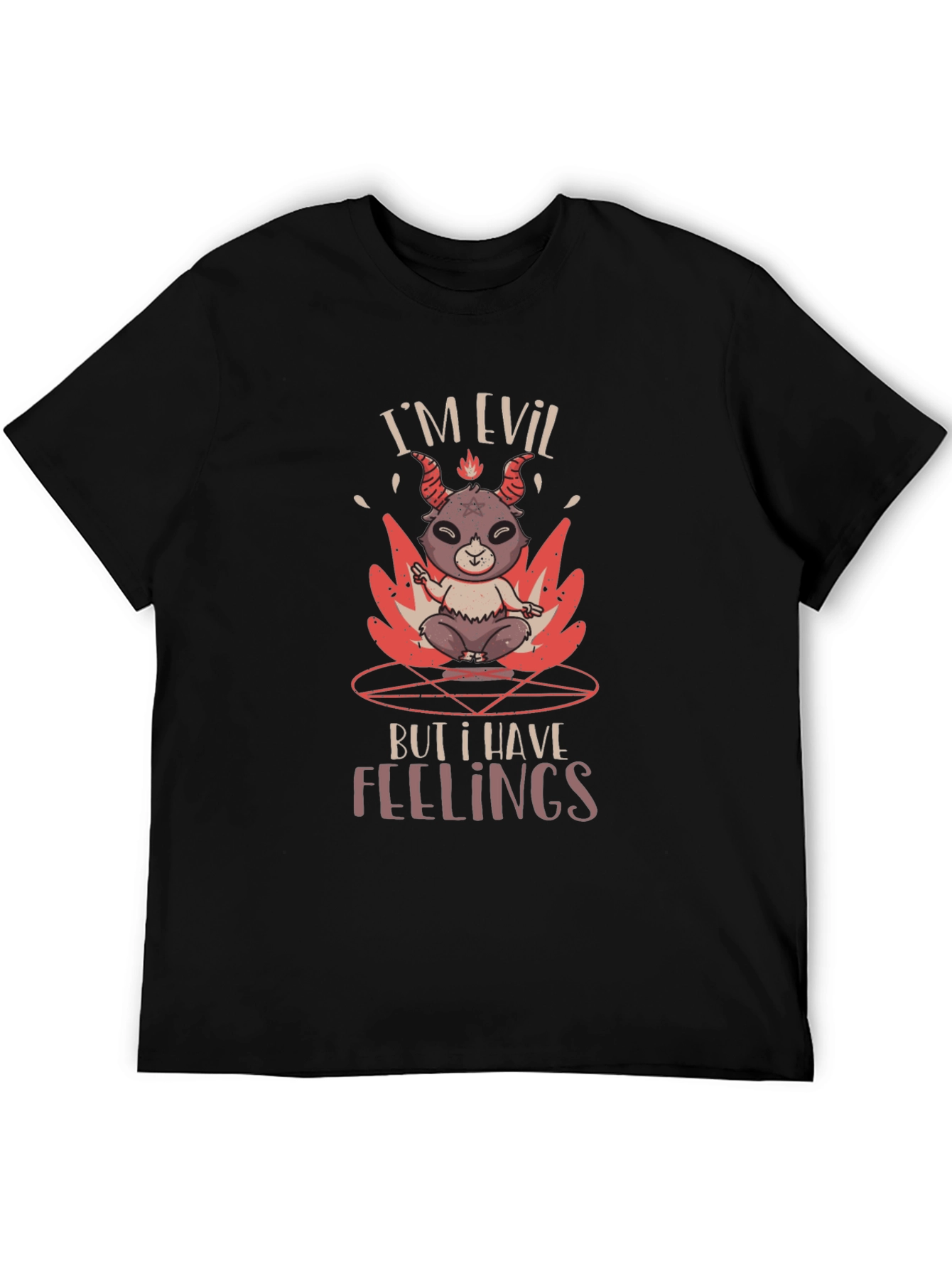 Im Evil But I Have Feelings Black Graphic Tee