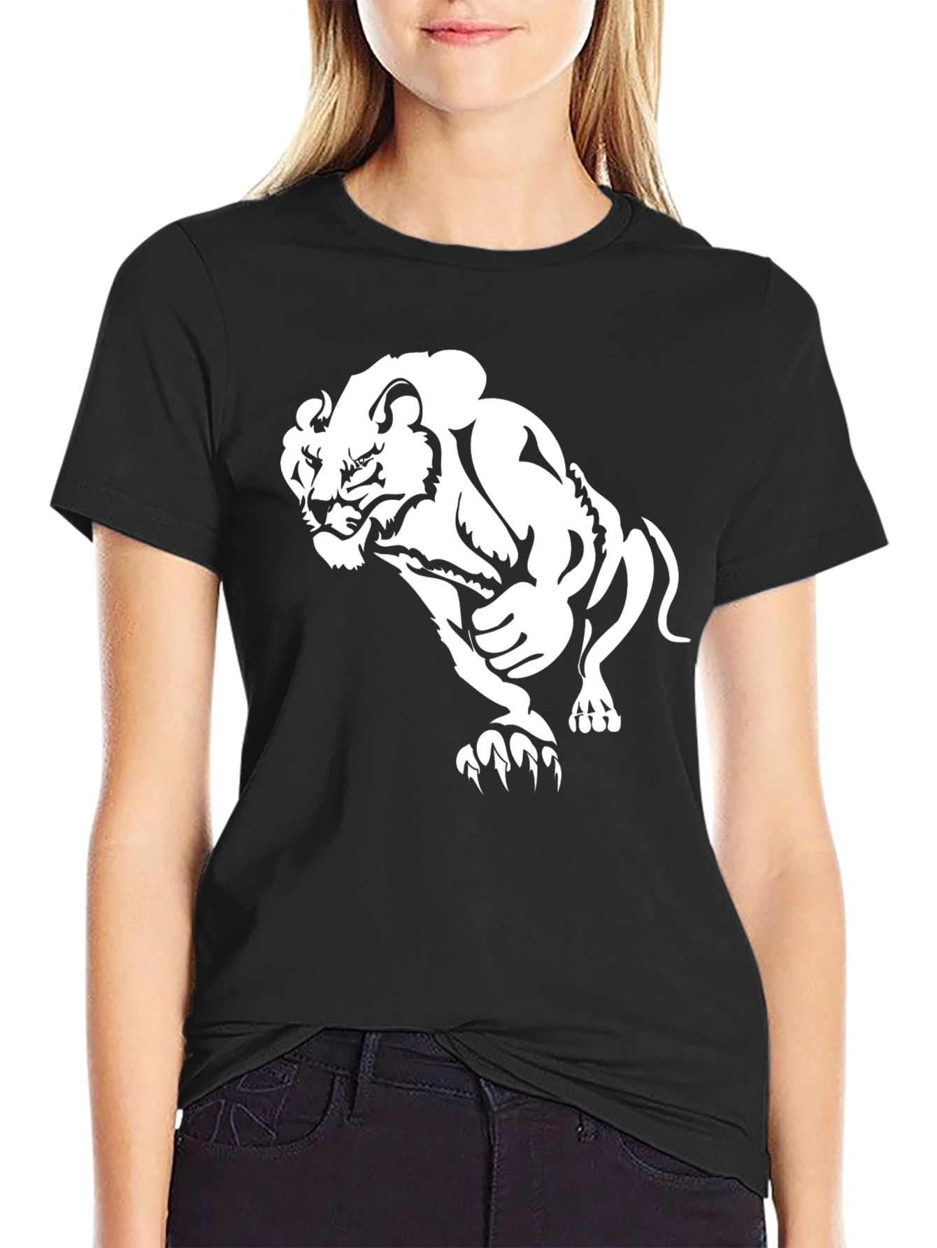 Black Lion Graphic Tee - Stylish Mens T-Shirt