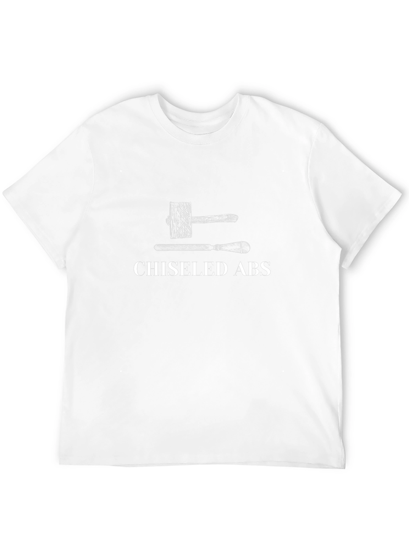 Chiseled Abs Black T-Shirt - Fitness Humor