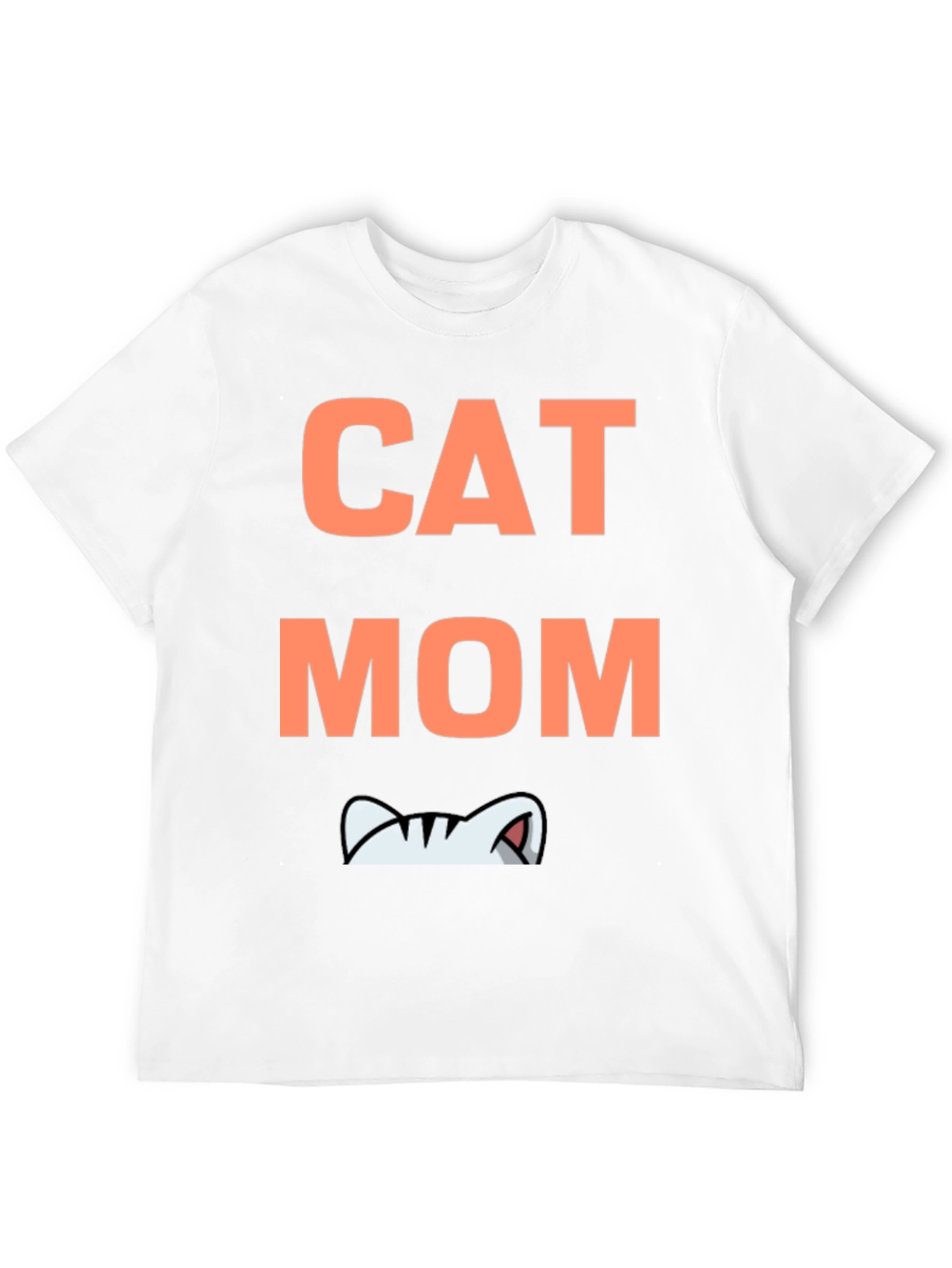 Cat Mom Graphic Tee - Black Cotton T-Shirt