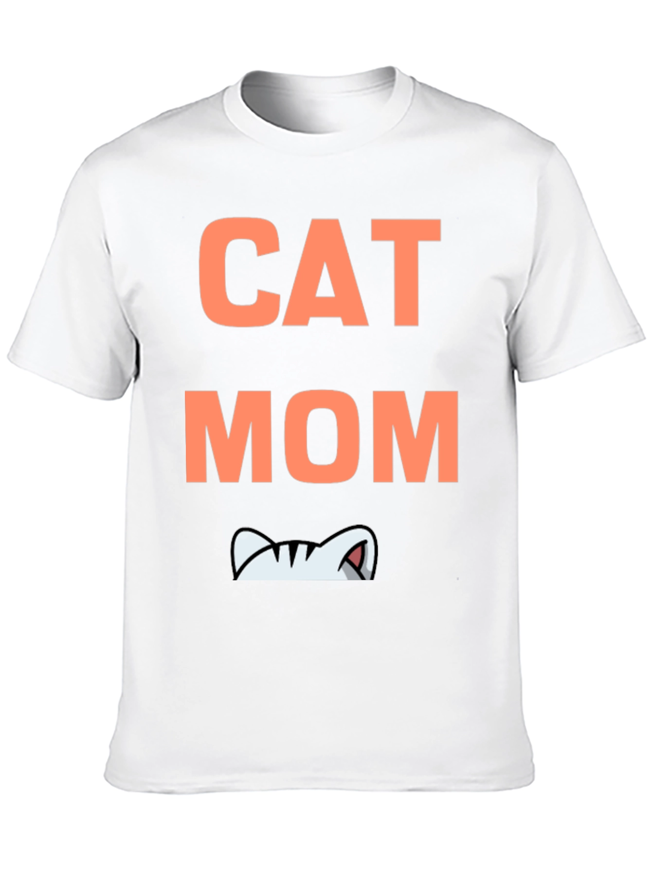 Cat Mom Graphic Tee - Black Cotton T-Shirt