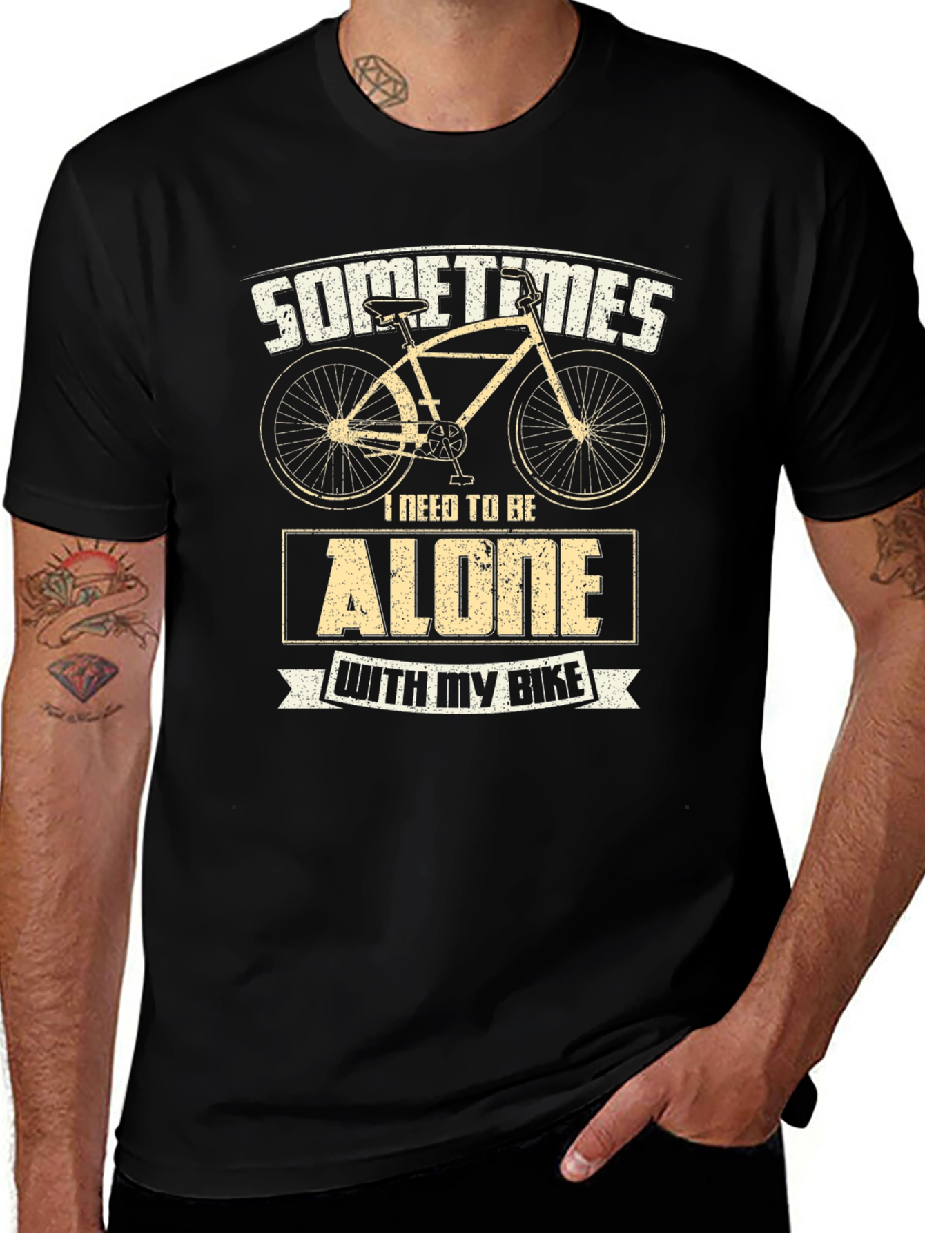 Alone With My Bike T-Shirt Cycling Tee