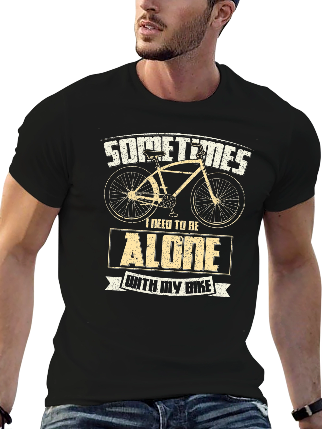 Alone With My Bike T-Shirt Cycling Tee
