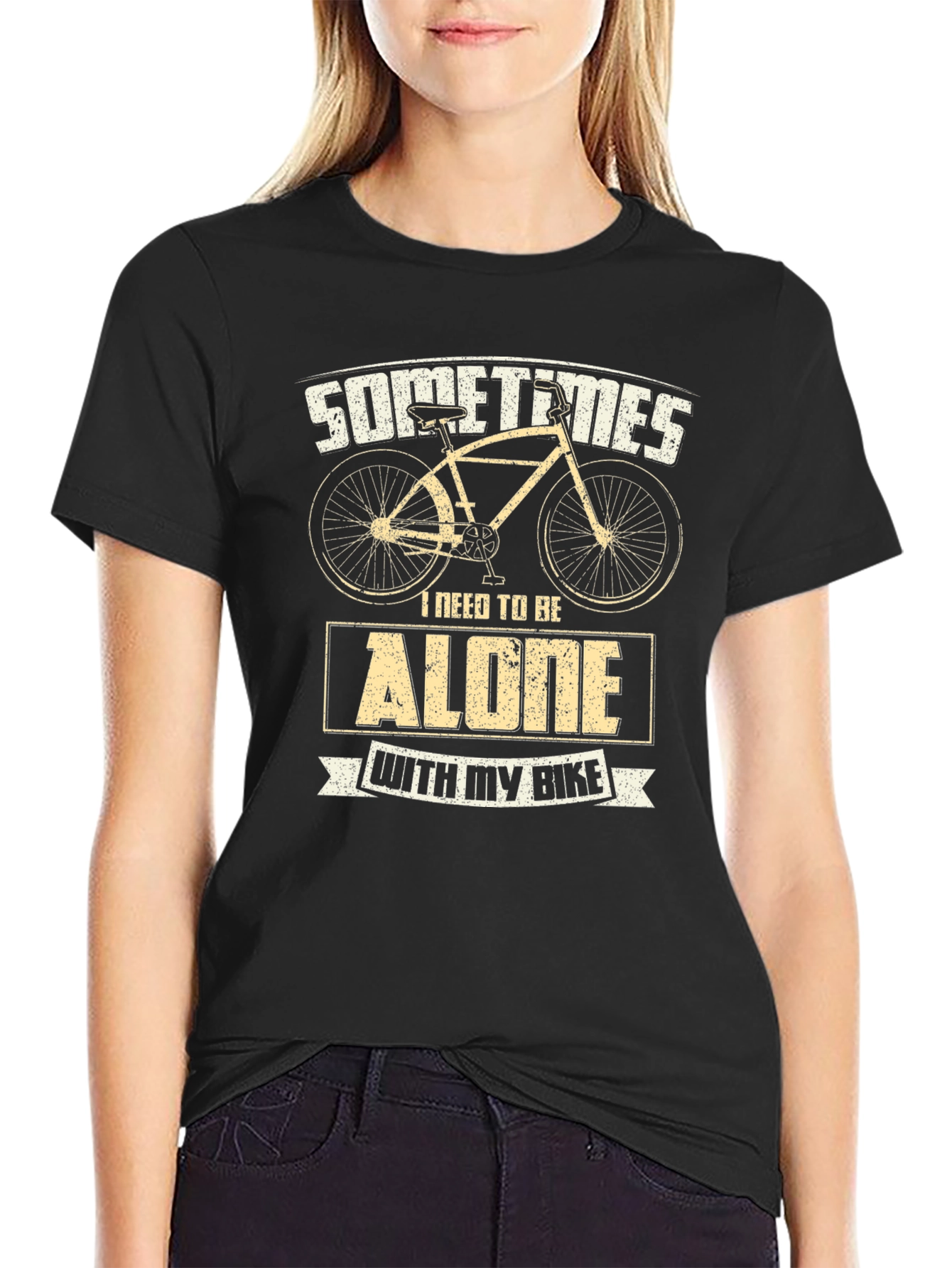 Alone With My Bike T-Shirt Cycling Tee