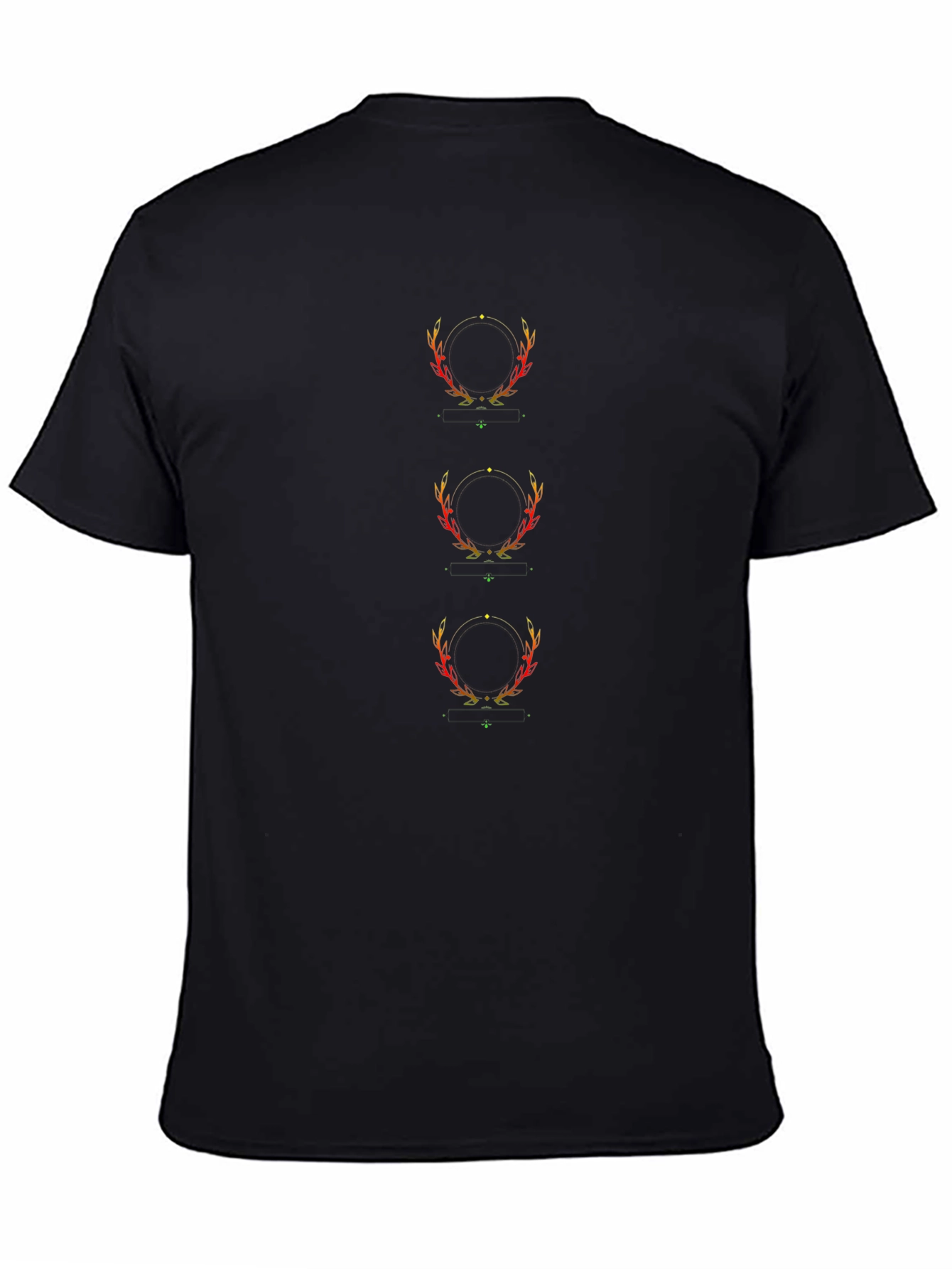 Black Graphic Tee - Deer Antler Design