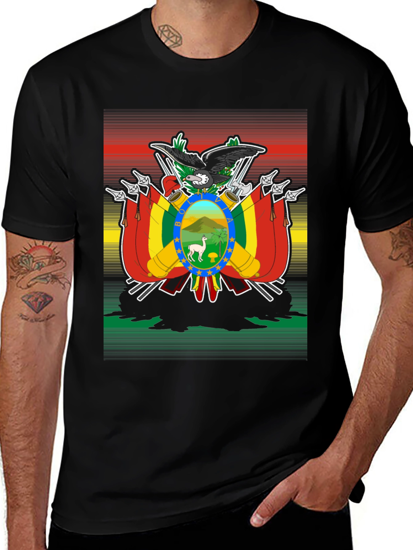 Bolivia Flag Graphic T-Shirt