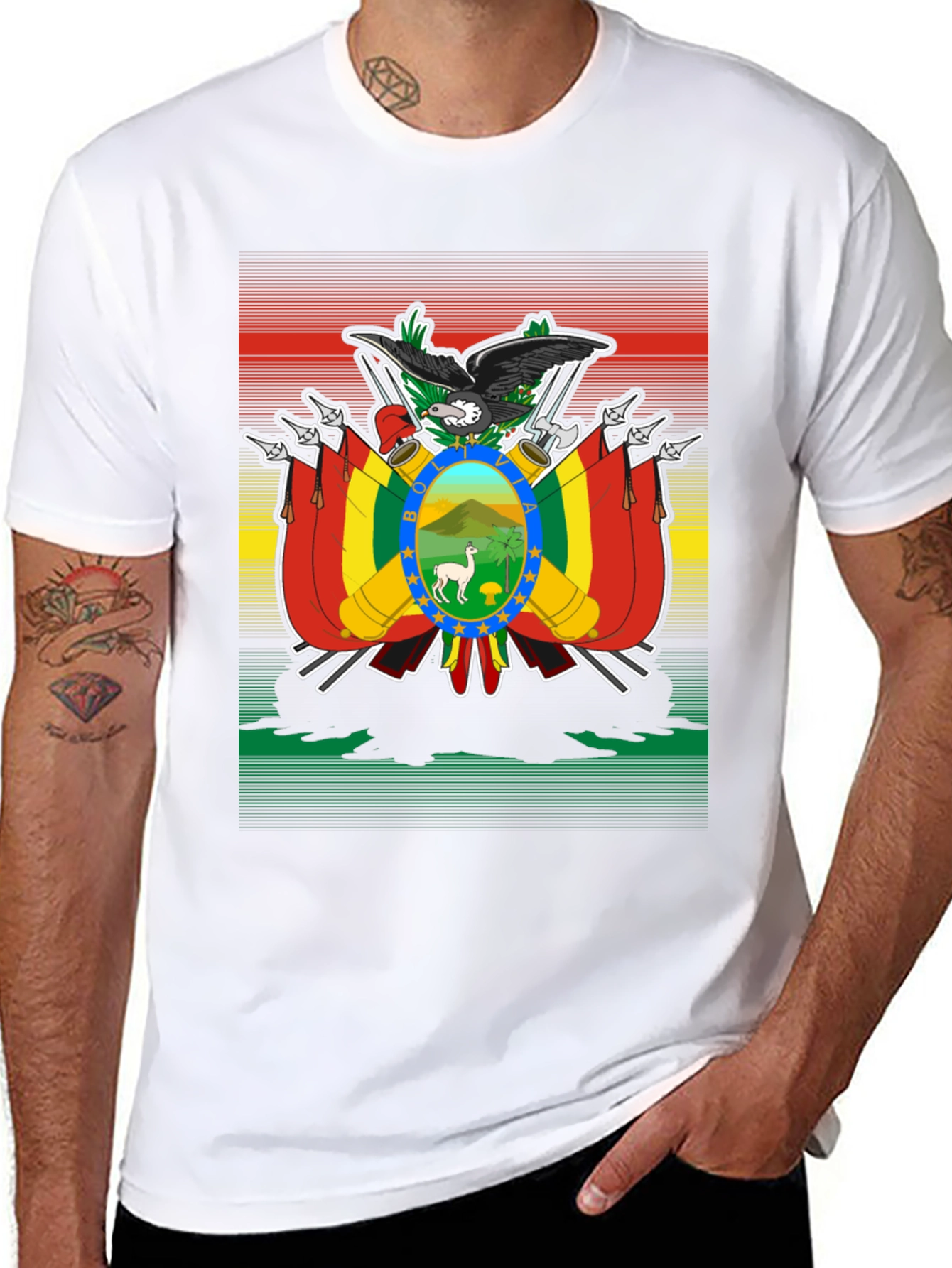Bolivia Flag Graphic T-Shirt