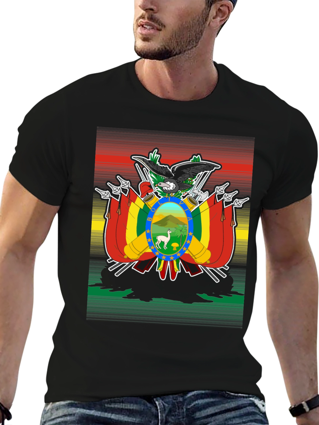 Bolivia Flag Graphic T-Shirt