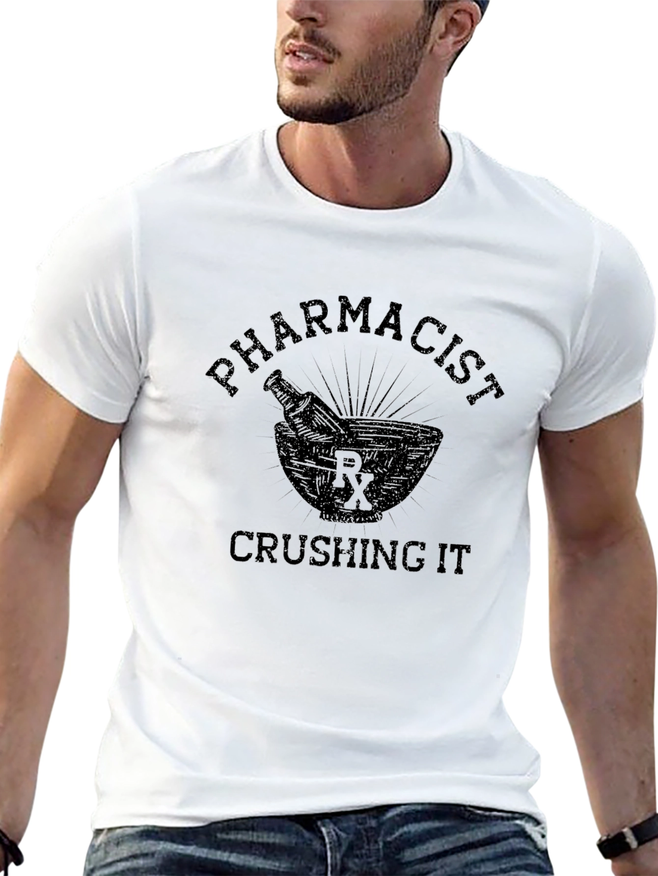 Pharmacist Crushing It Black T-Shirt