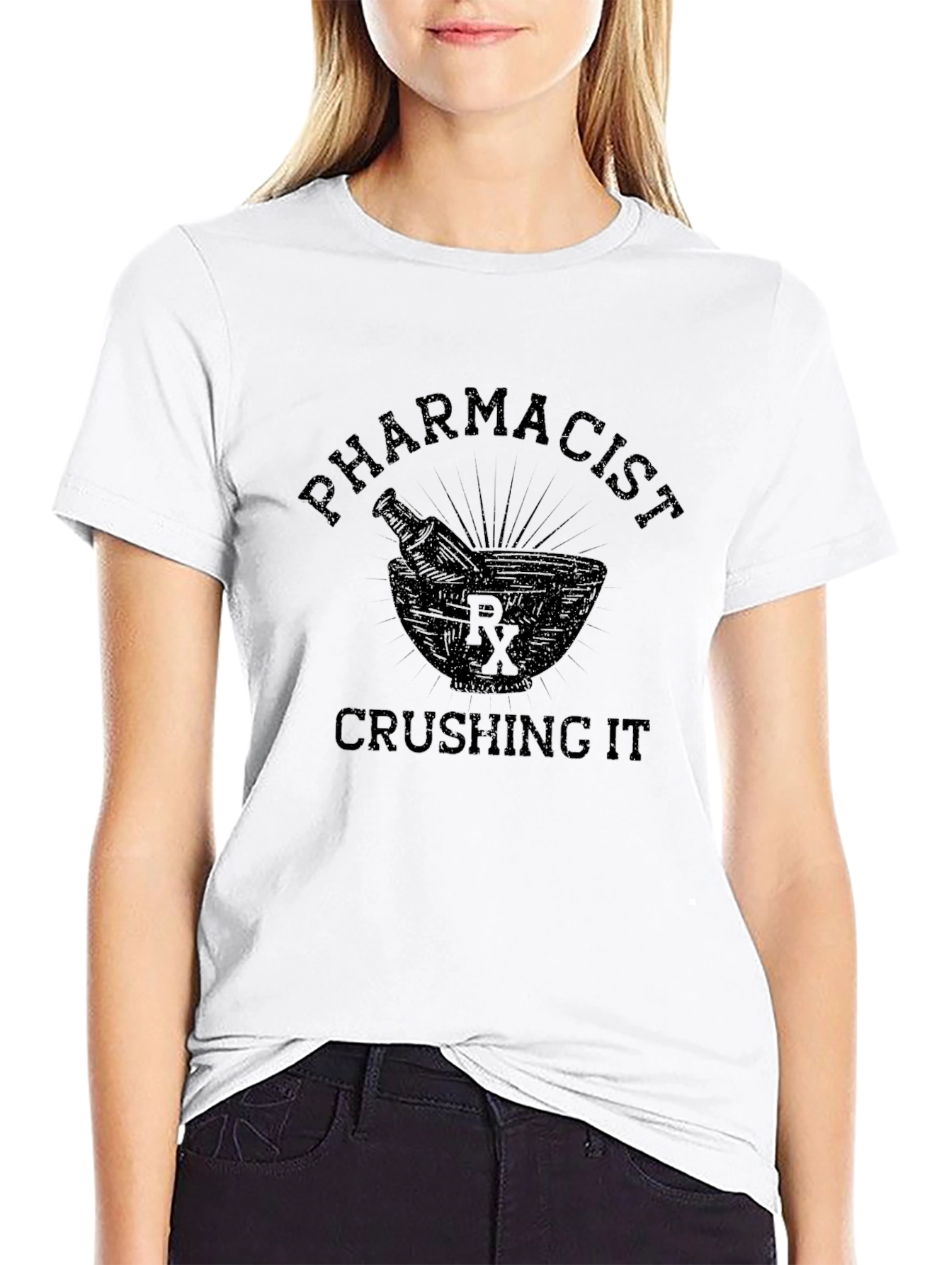 Pharmacist Crushing It Black T-Shirt
