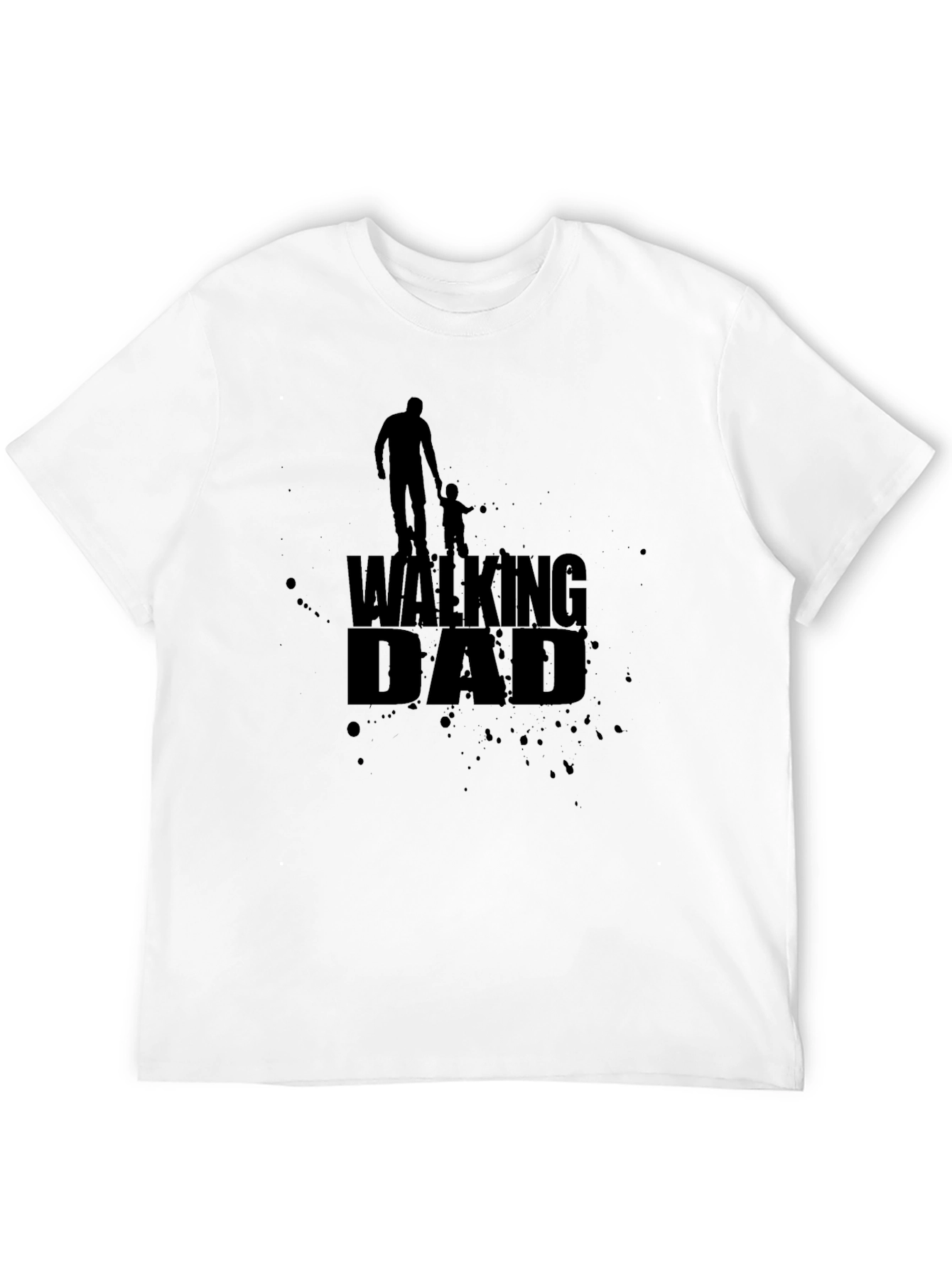 Walking Dad Black Graphic T-Shirt