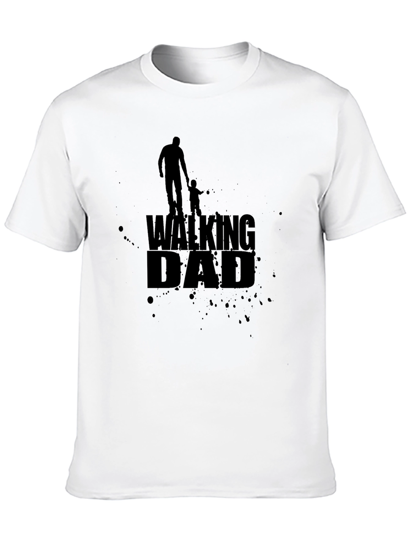 Walking Dad Black Graphic T-Shirt