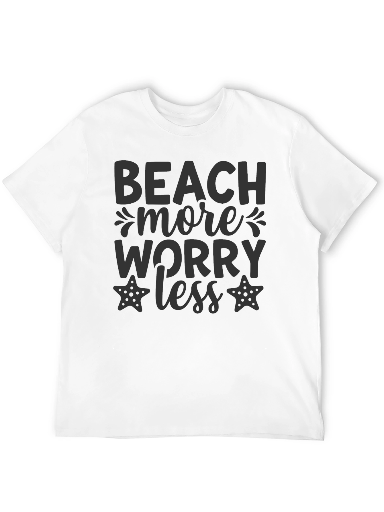 Beach More Worry Less Graphic T-Shirt