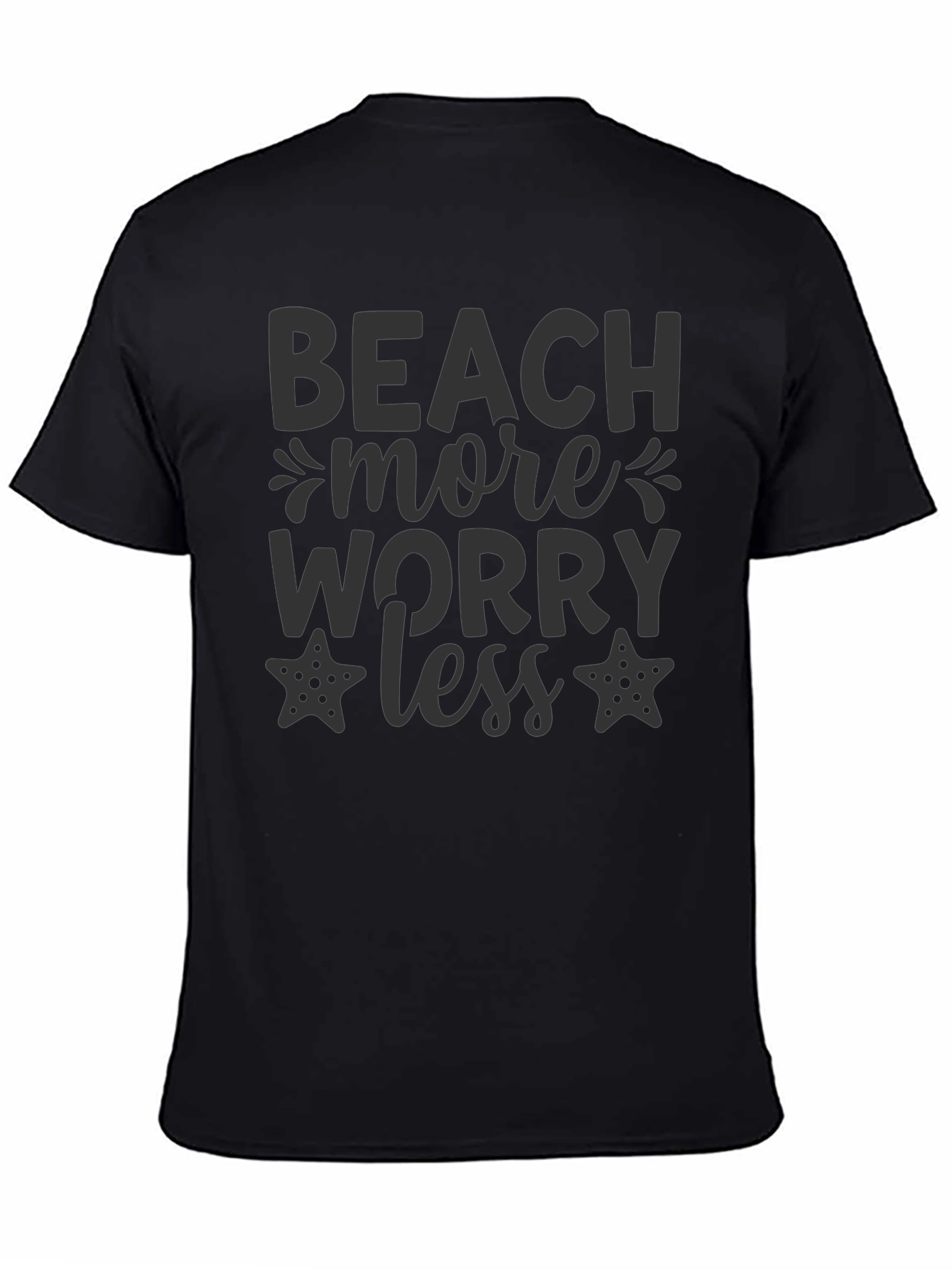 Beach More Worry Less Graphic T-Shirt