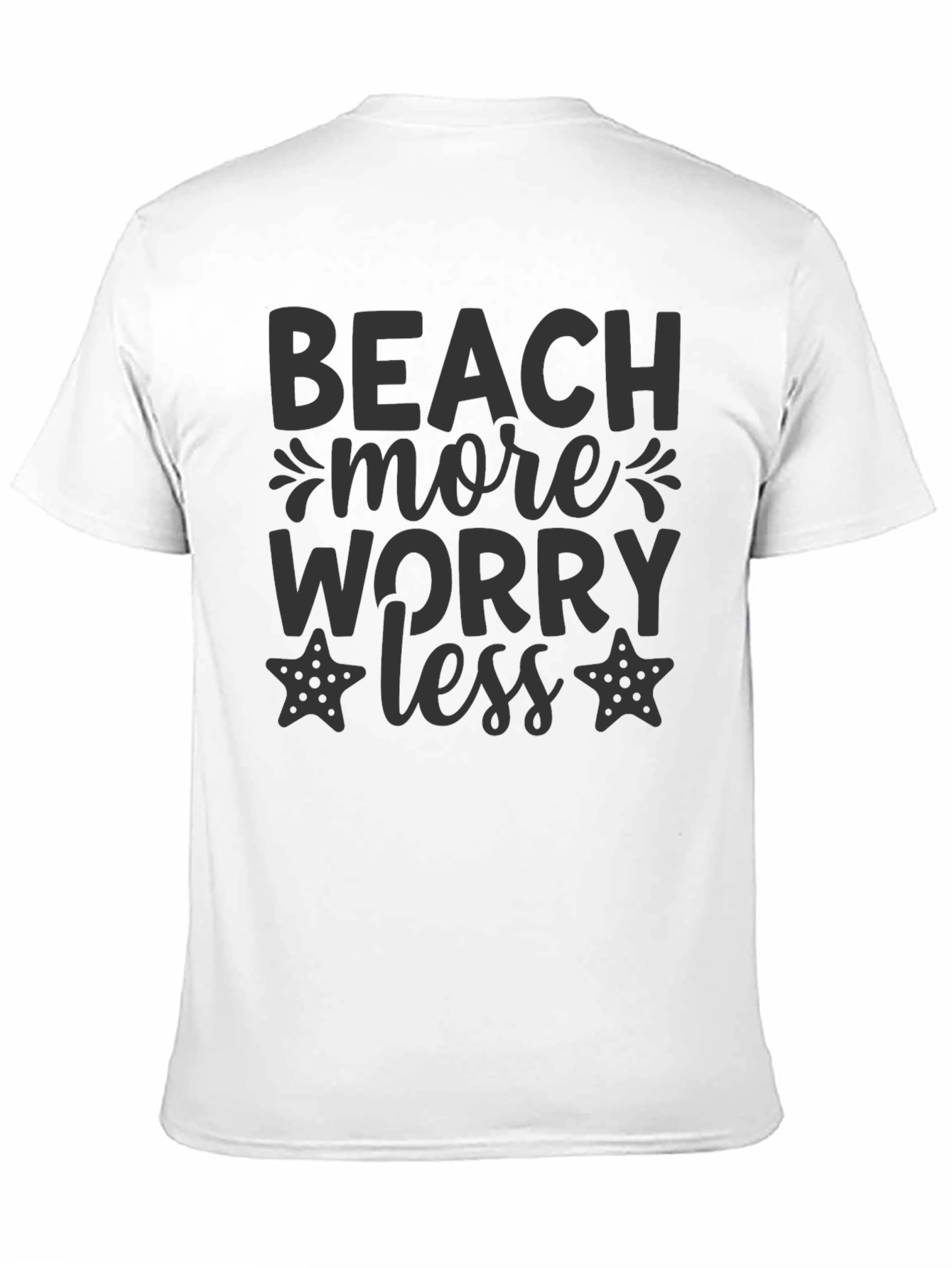 Beach More Worry Less Graphic T-Shirt