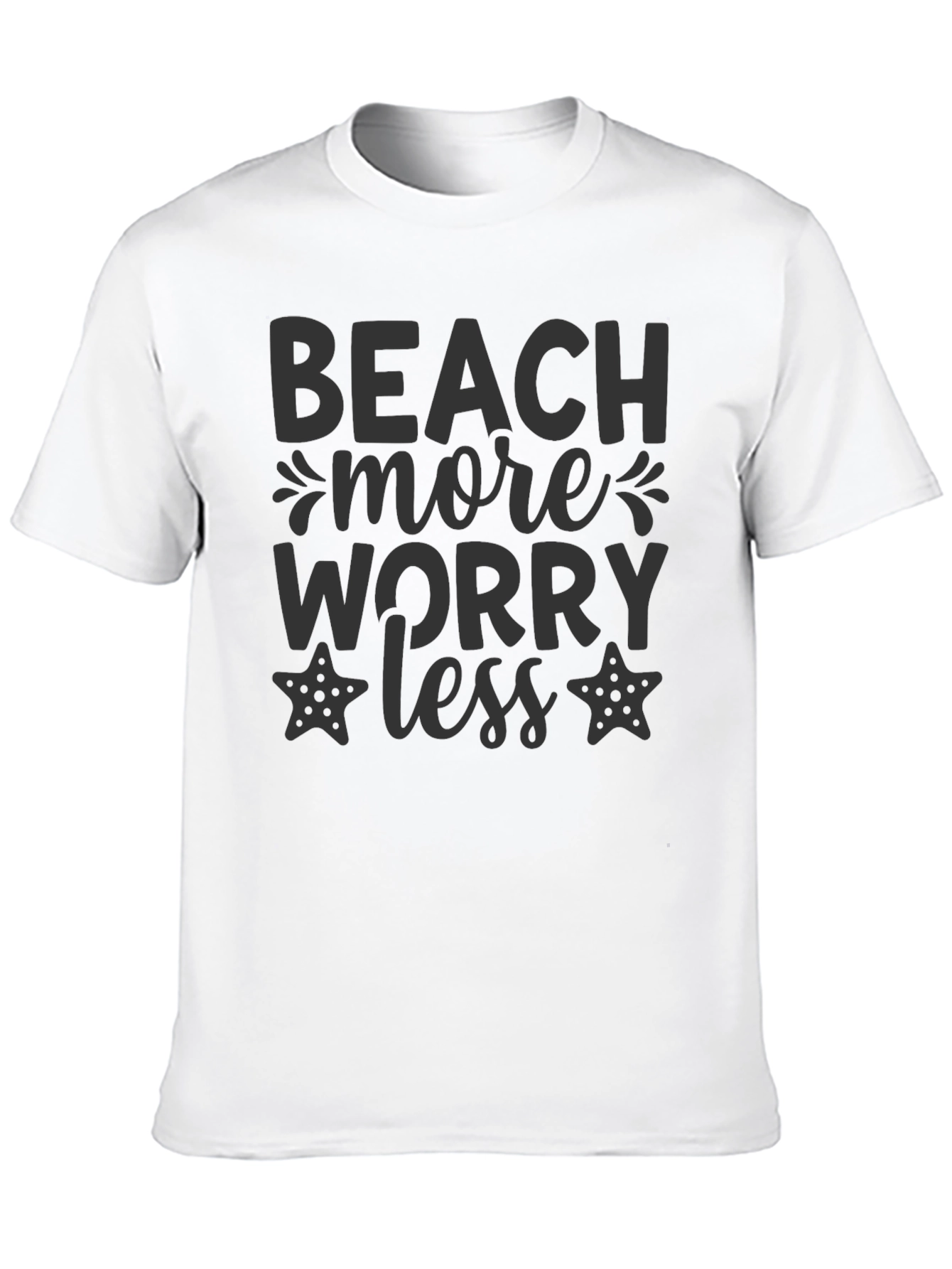 Beach More Worry Less Graphic T-Shirt