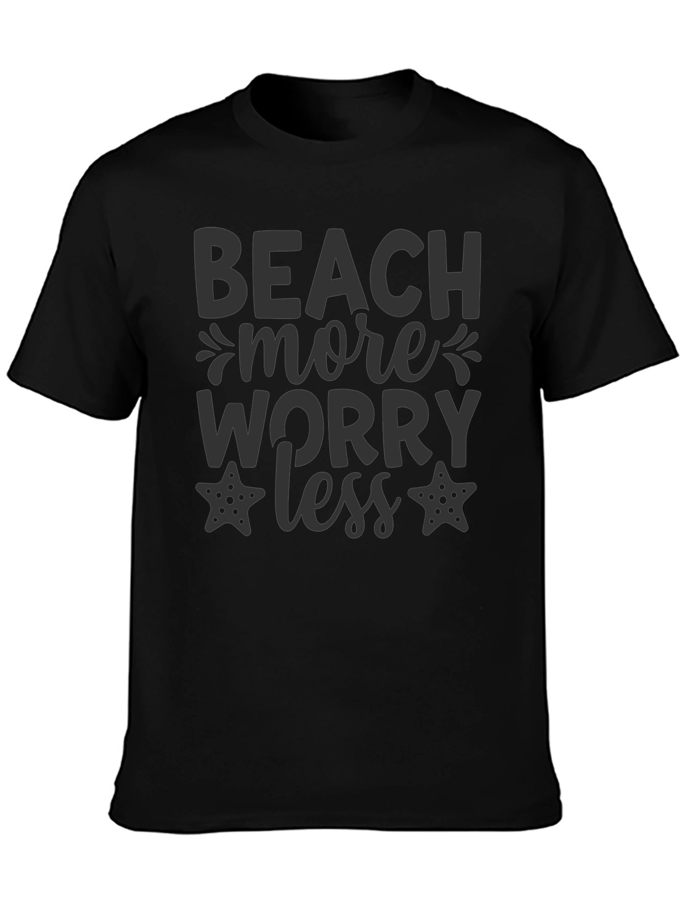 Beach More Worry Less Graphic T-Shirt