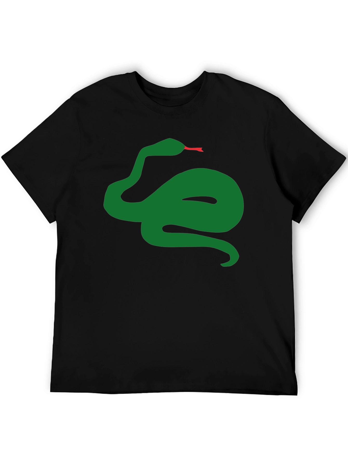 Green Snake Graphic Tee - Mens Black T-Shirt