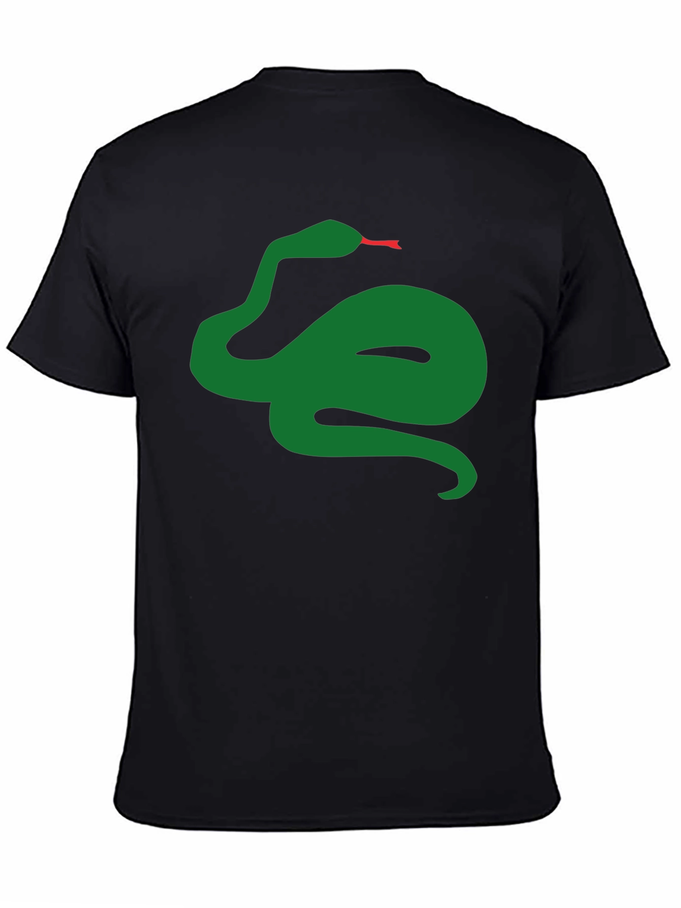 Green Snake Graphic Tee - Mens Black T-Shirt