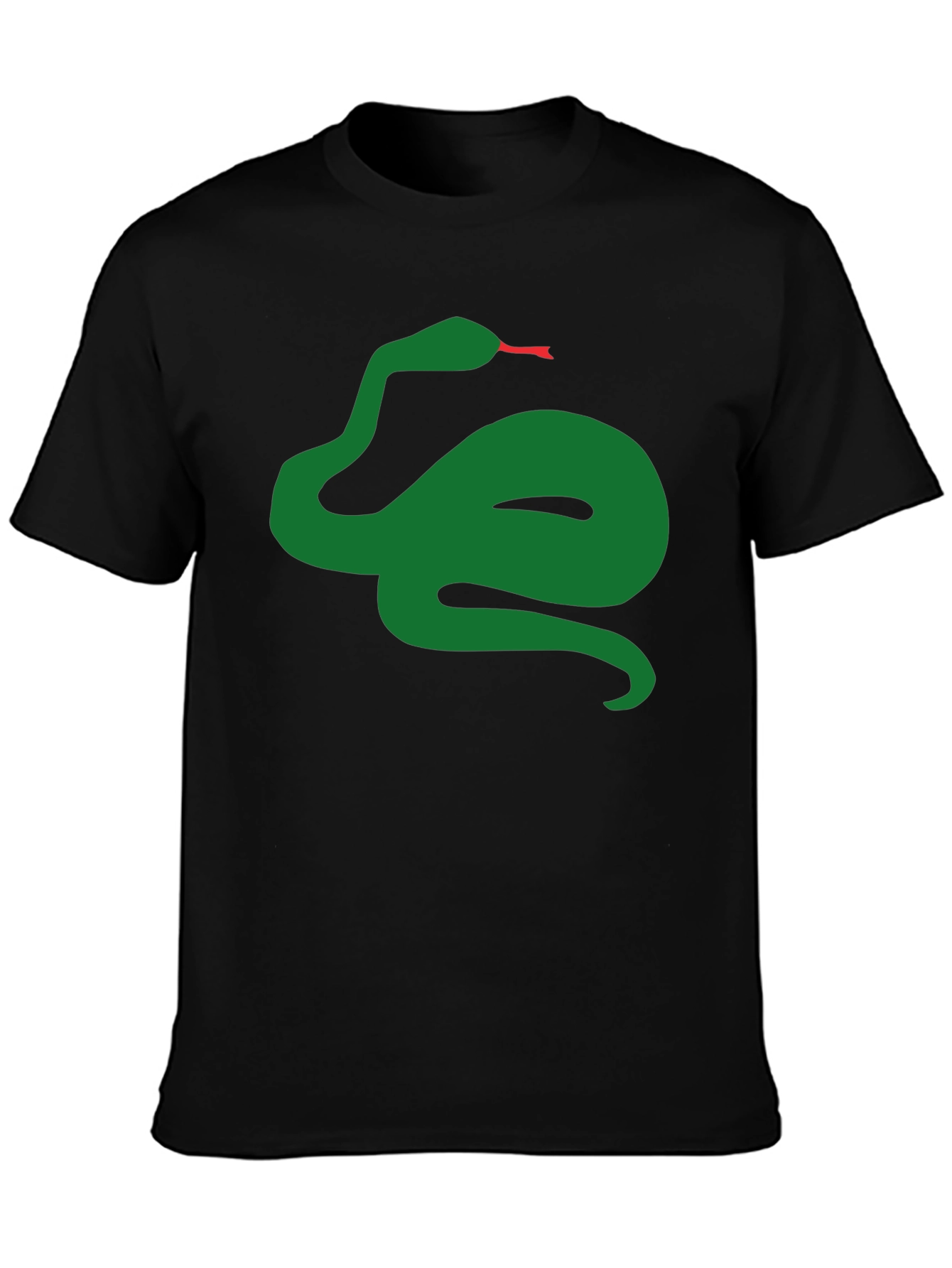 Green Snake Graphic Tee - Mens Black T-Shirt