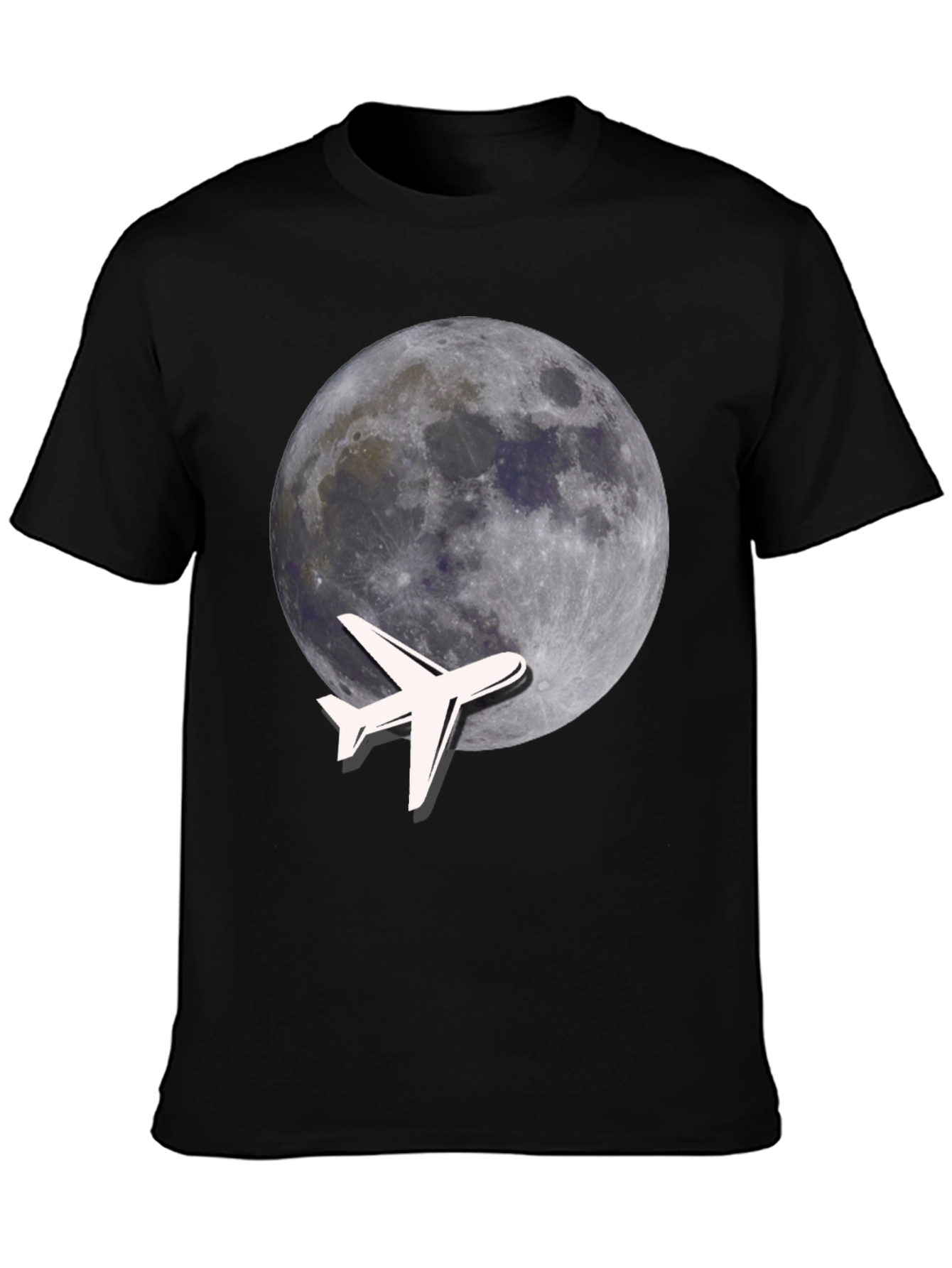 Moon Plane Graphic Tee - Fly High Style!