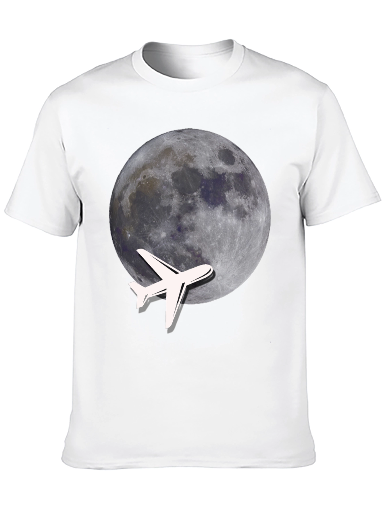 Moon Plane Graphic Tee - Fly High Style!