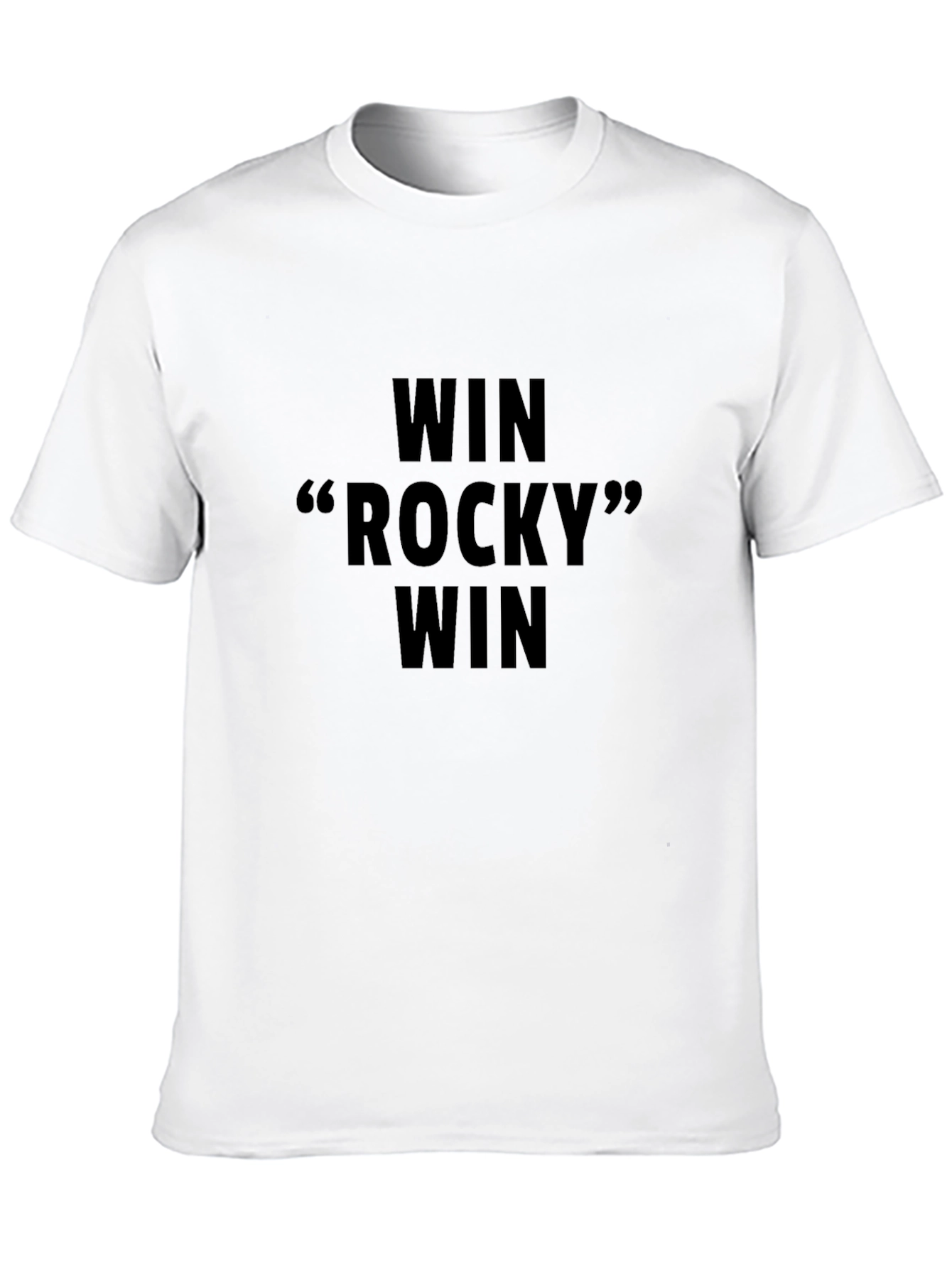 Rocky Balboa Win Slogan Black T-Shirt