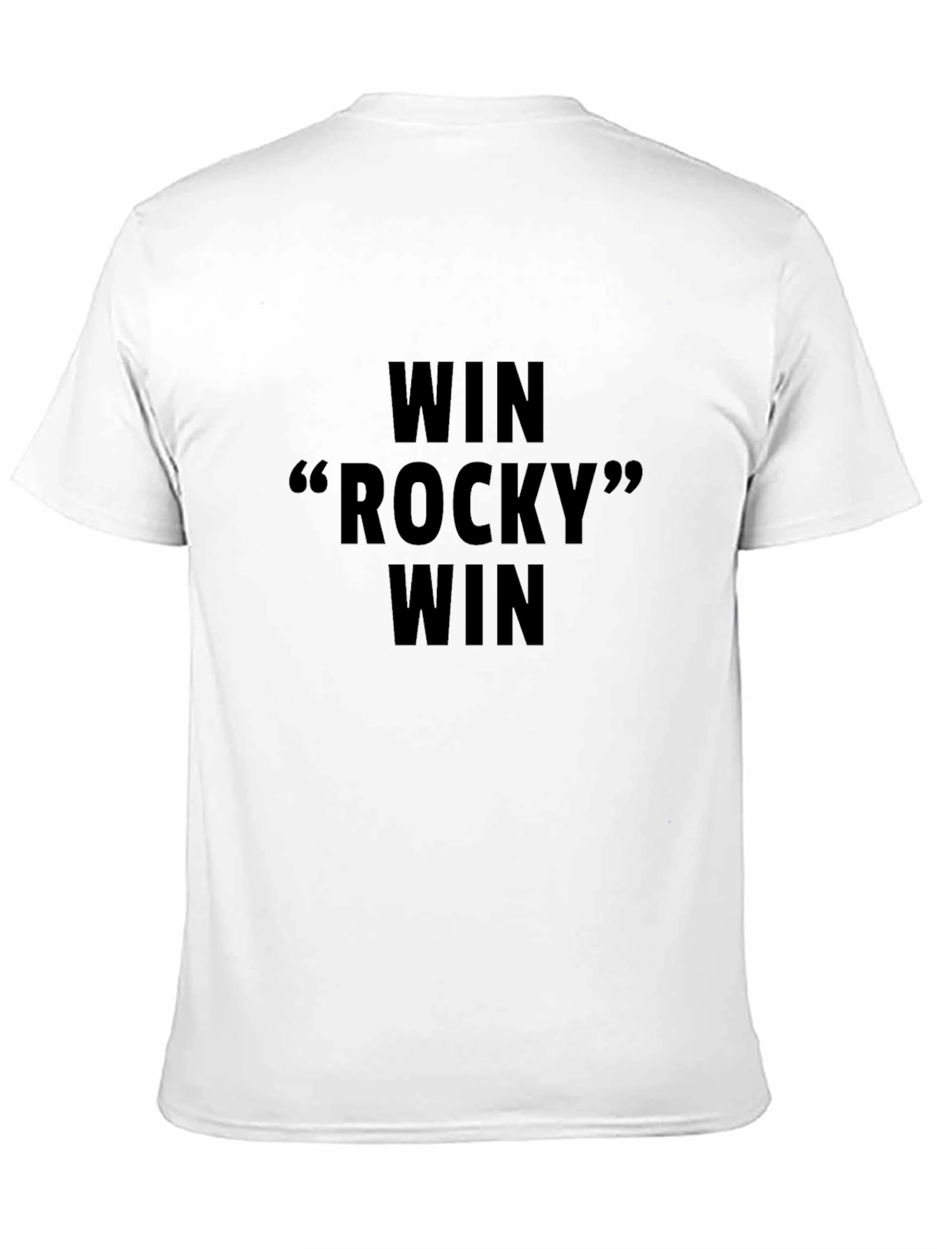 Rocky Balboa Win Slogan Black T-Shirt