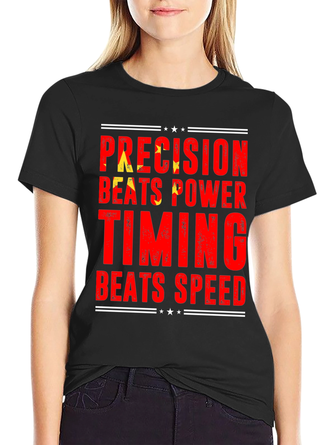 Precision Beats Power Timing Speed Tee