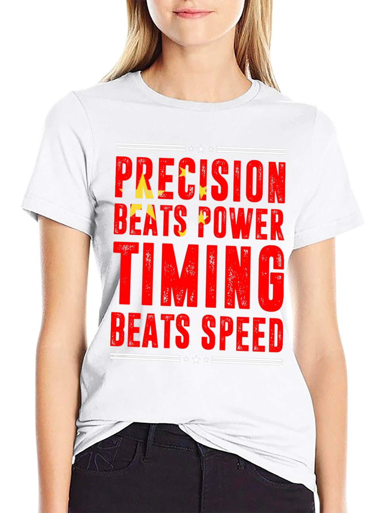 Precision Beats Power Timing Speed Tee
