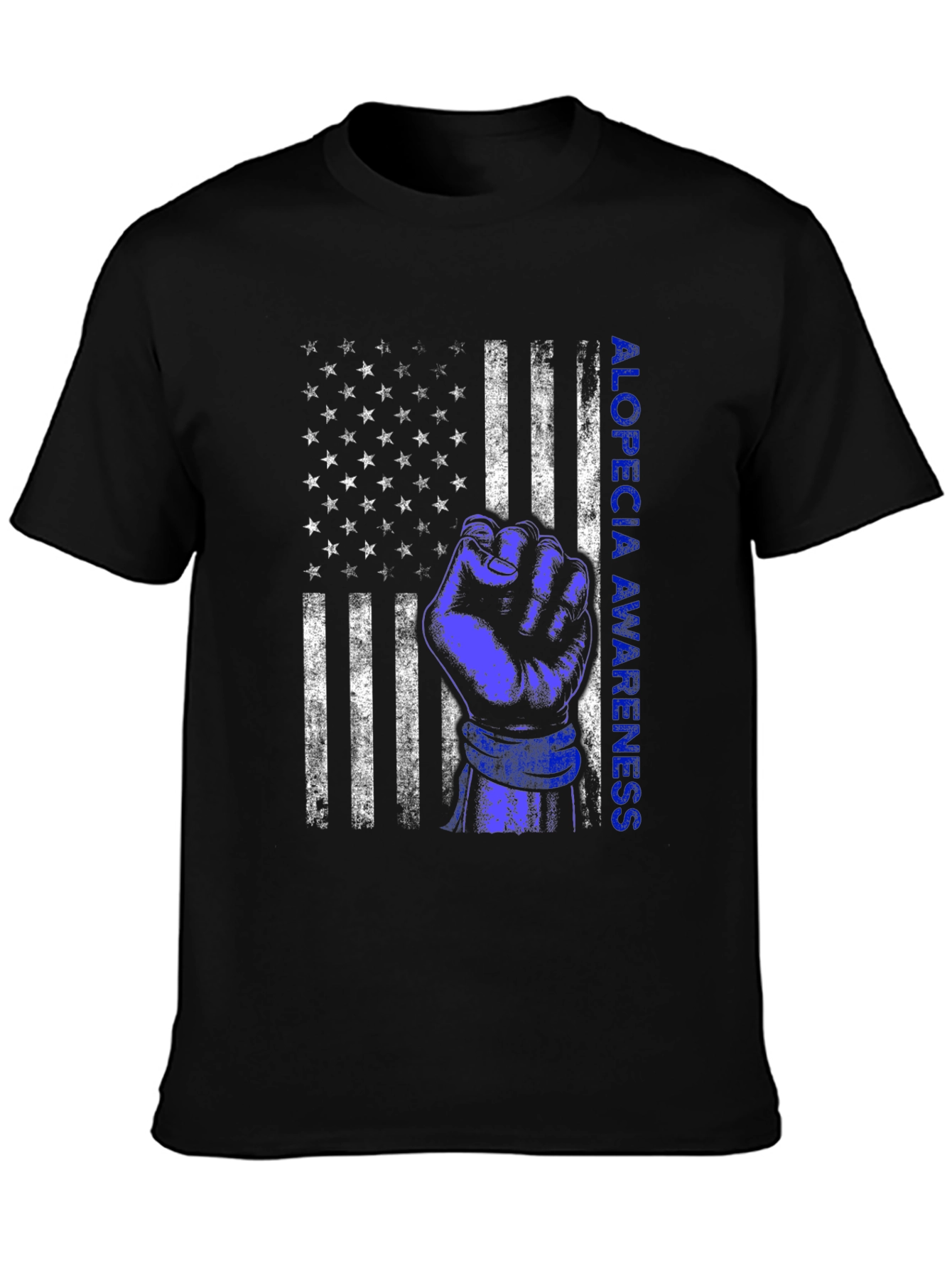 Alopecia Awareness Flag Graphic T-Shirt