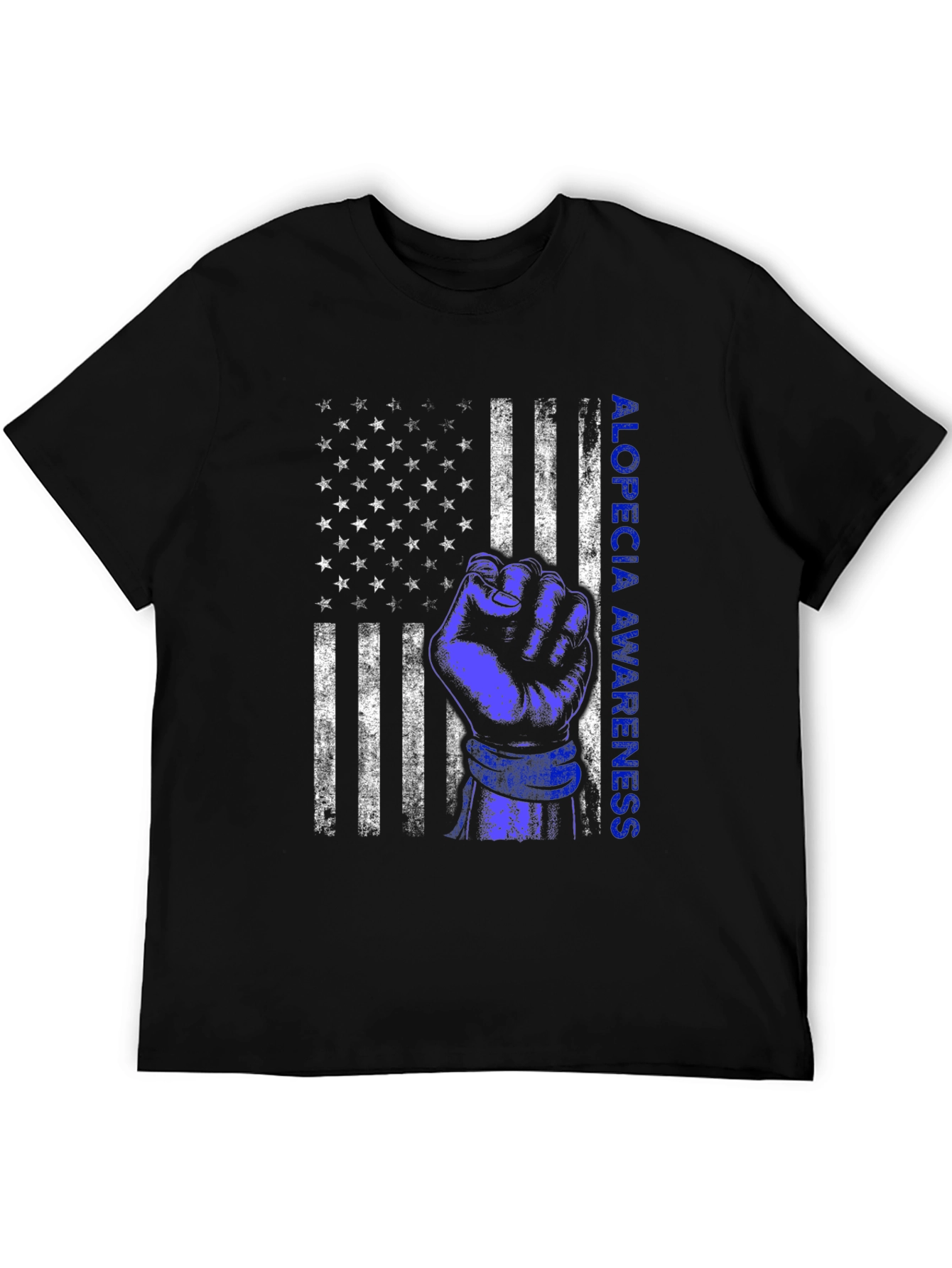 Alopecia Awareness Flag Graphic T-Shirt