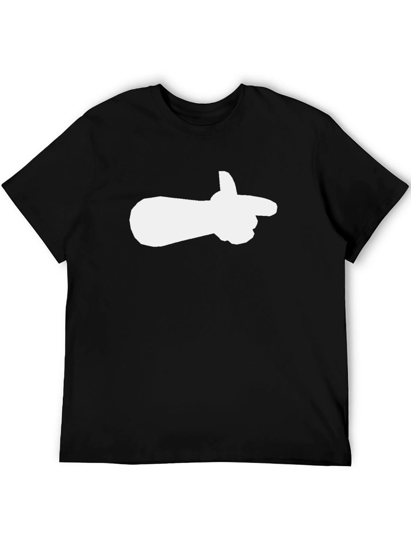 Black T-Shirt with Pointing Hand Graphic