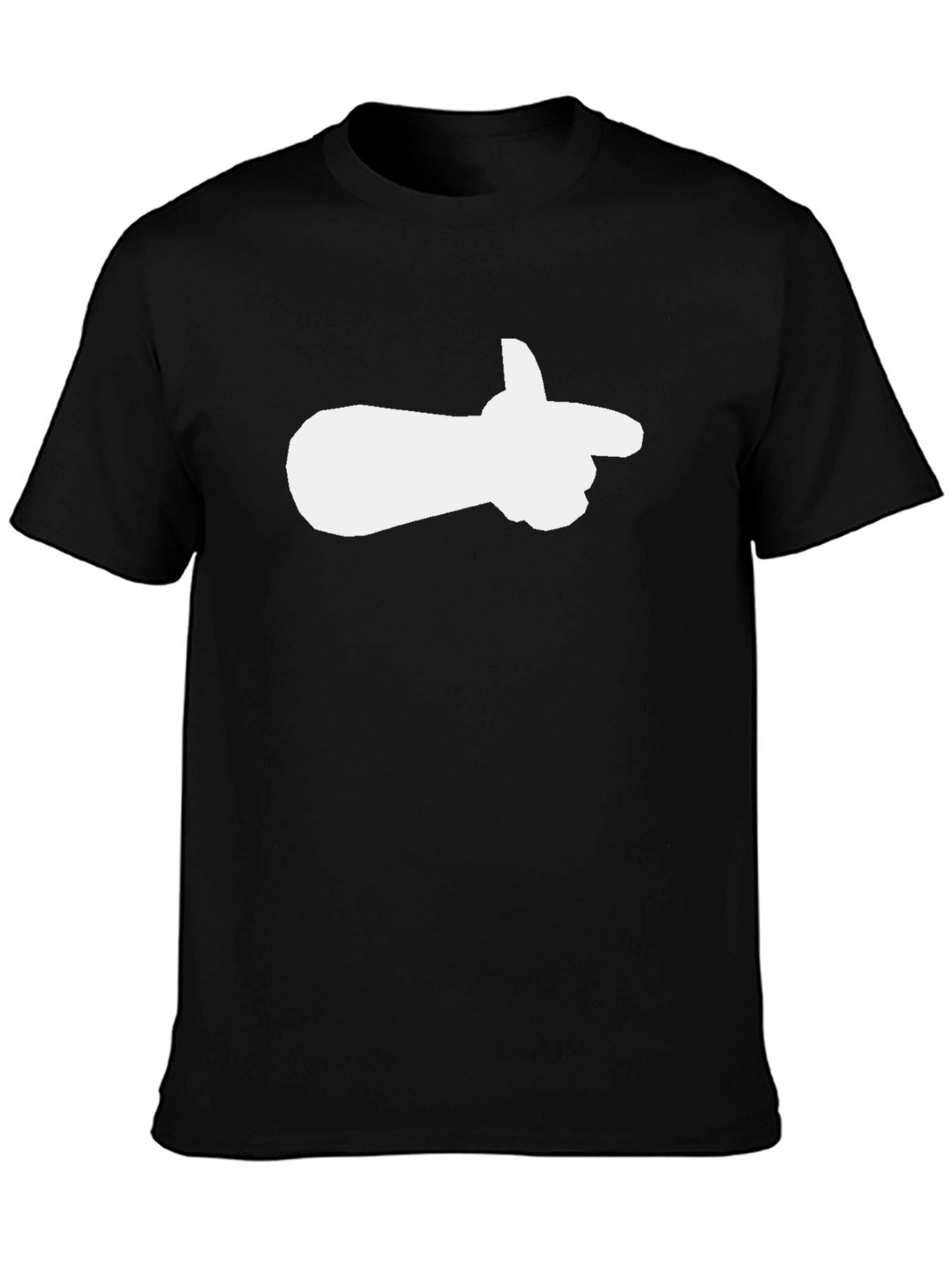 Black T-Shirt with Pointing Hand Graphic