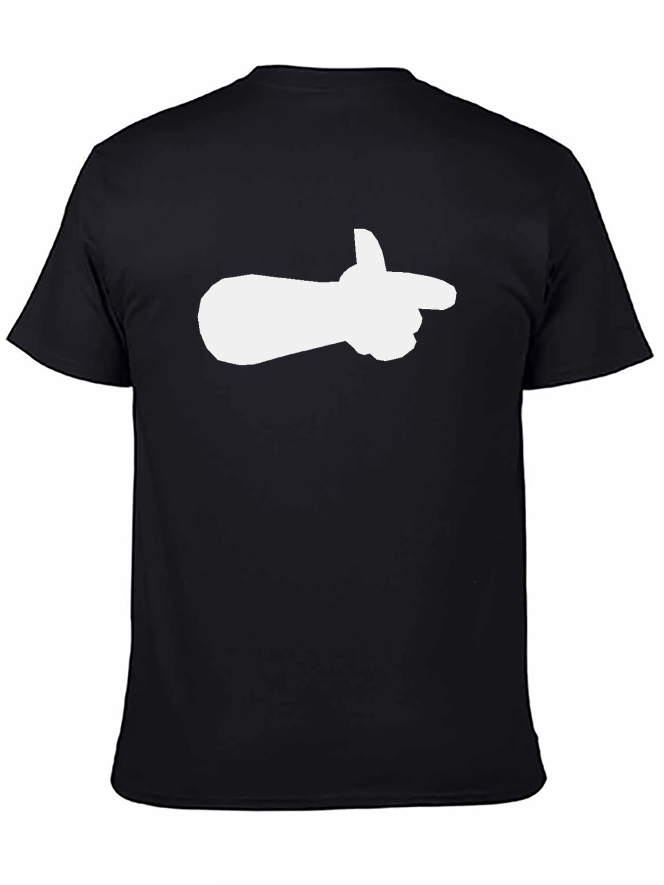 Black T-Shirt with Pointing Hand Graphic